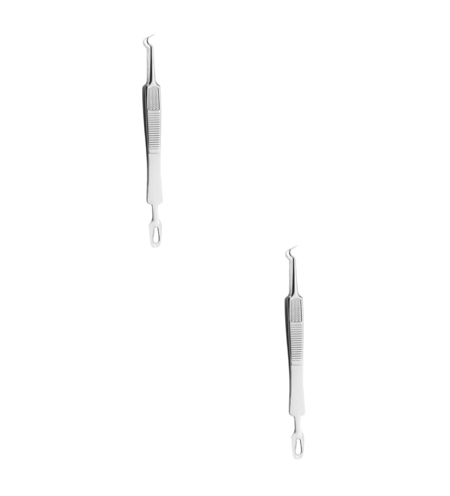 Beavorty 6 pcs Tweezers Blackheads Blackhead Curved for Pimple Steel Stainless Tool Extractor Remover Kit 1 count (Pack of 1) - Buy Online on GoSupps.com