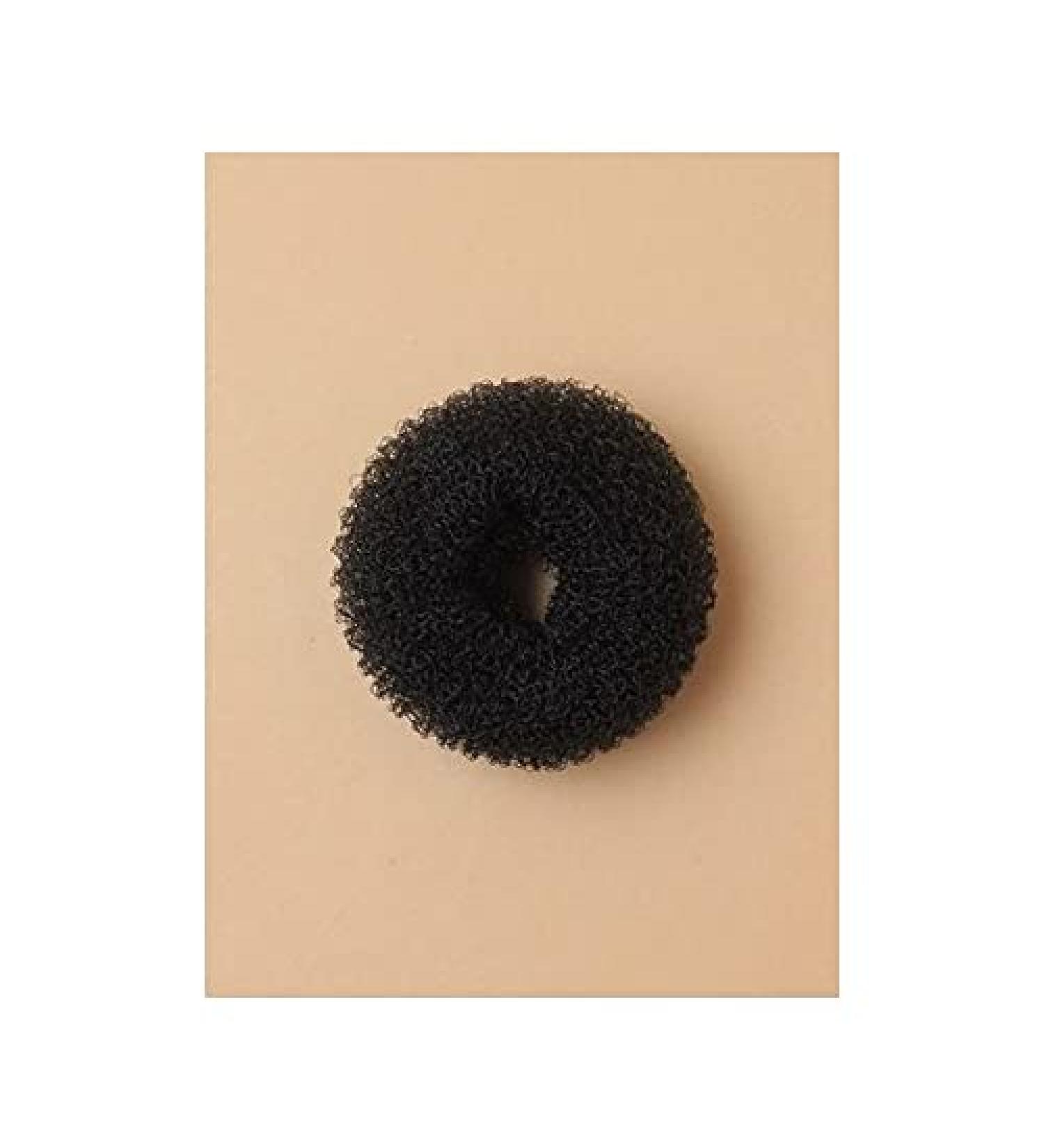 Small Blonde brown black Hair Bun Shaper Former Donut Ring Styler (small black)