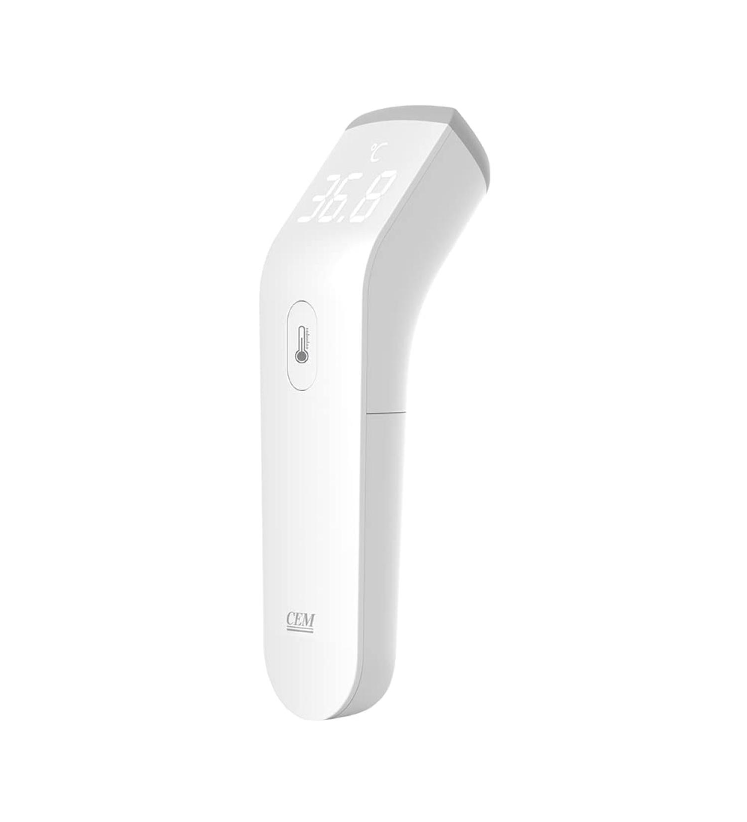 CEM DT-8807S No-Touch Infrared Thermometer for Adults and Kids - FDA and CE Certified - Touchless Baby Thermometer with Large LED Display and Gentle Vibration Alert - Buy Online on GoSupps.com
