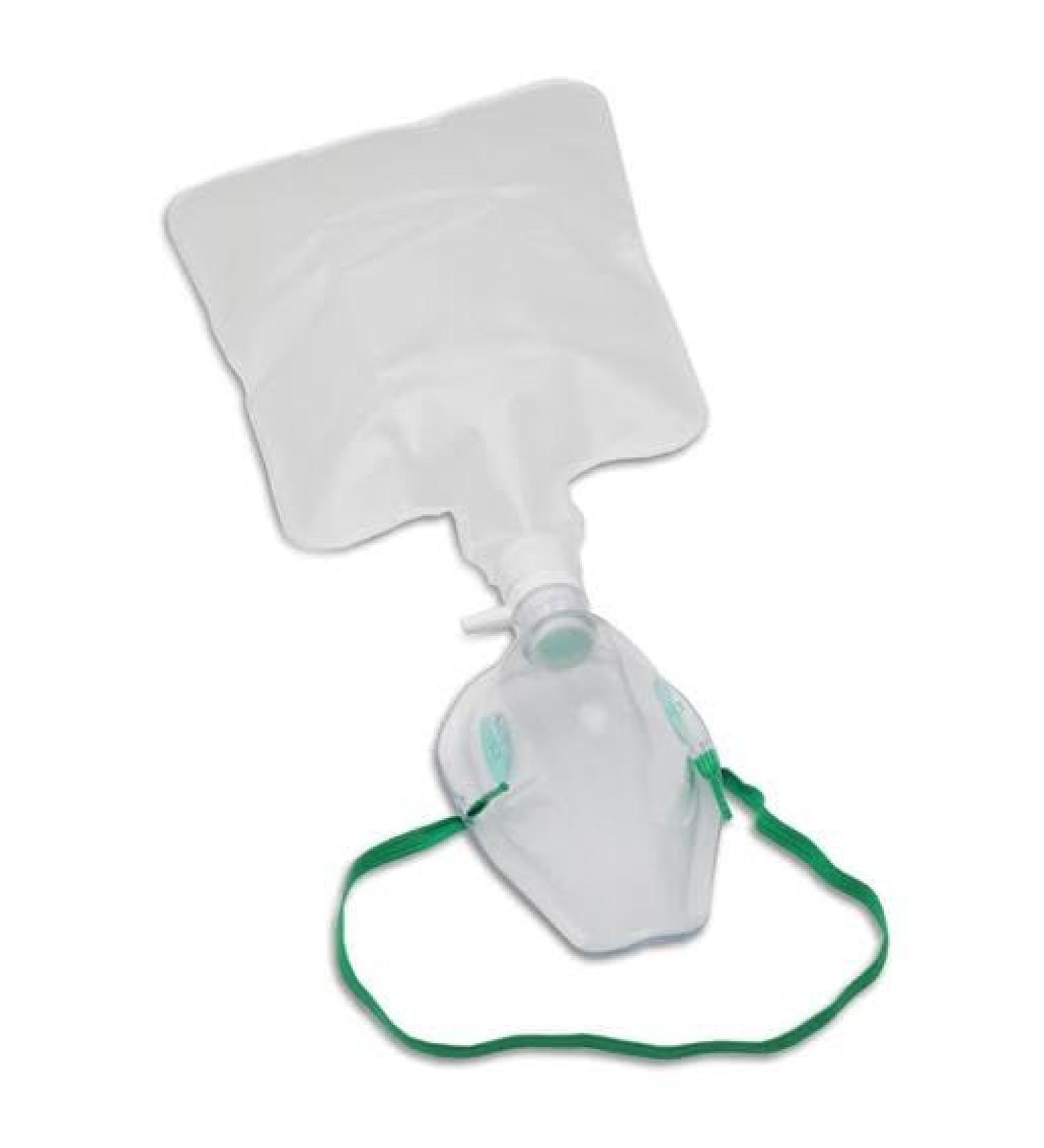 Adult Non-Rebreathing Oxygen Mask - With Tubing and Bag - D1085
