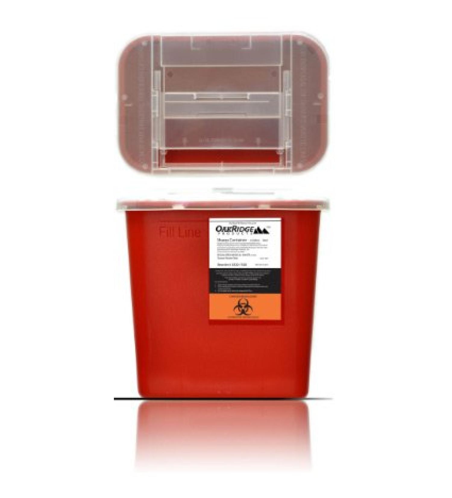 OakRidge Products 2 Gallon Sharps Disposal Container - Home Use | Holds Hundreds of Needles - Buy Online on GoSupps.com