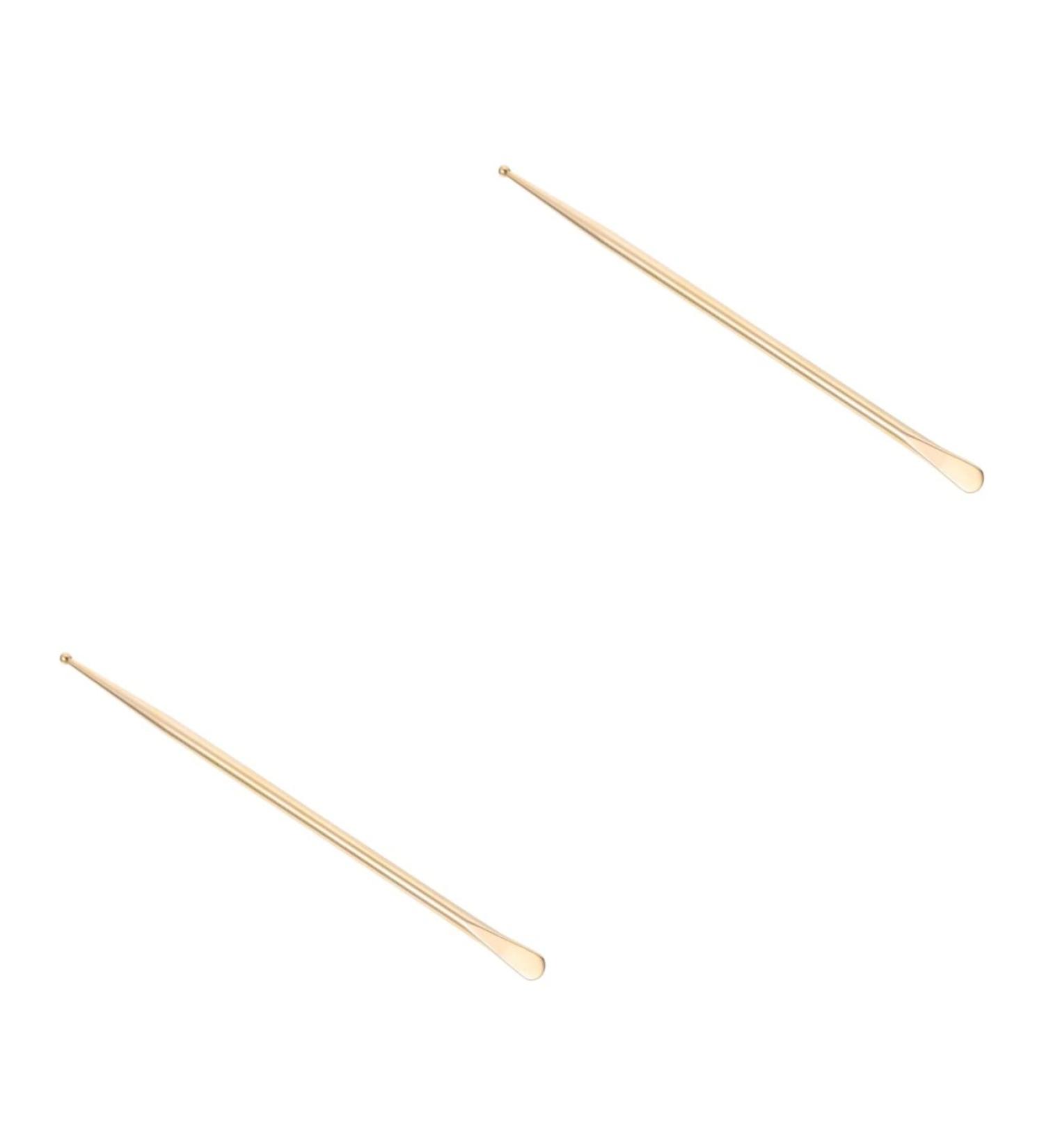 Hemoton Auricular Probe Face Massage Tools - Set of 2 Retractable Pure Copper Ear Point Pens for Body and Ear Detection - Golden, 13.3x0.6cm - Buy Online on GoSupps.com