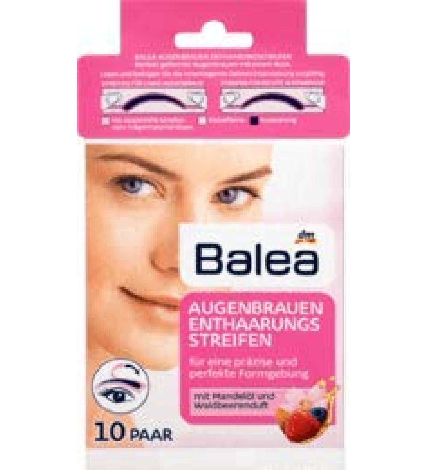 Balea Lot de 10 bandes d pilatoires pour sourcils