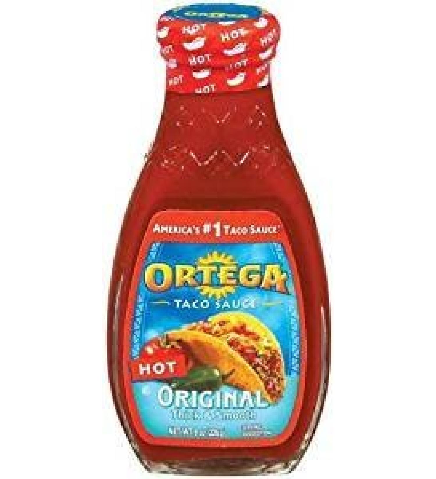 Ortega Original Thick & Smooth Hot Taco Sauce 8 oz (Pack of 3) - Spicy Flavor Combo - Buy Online on GoSupps.com