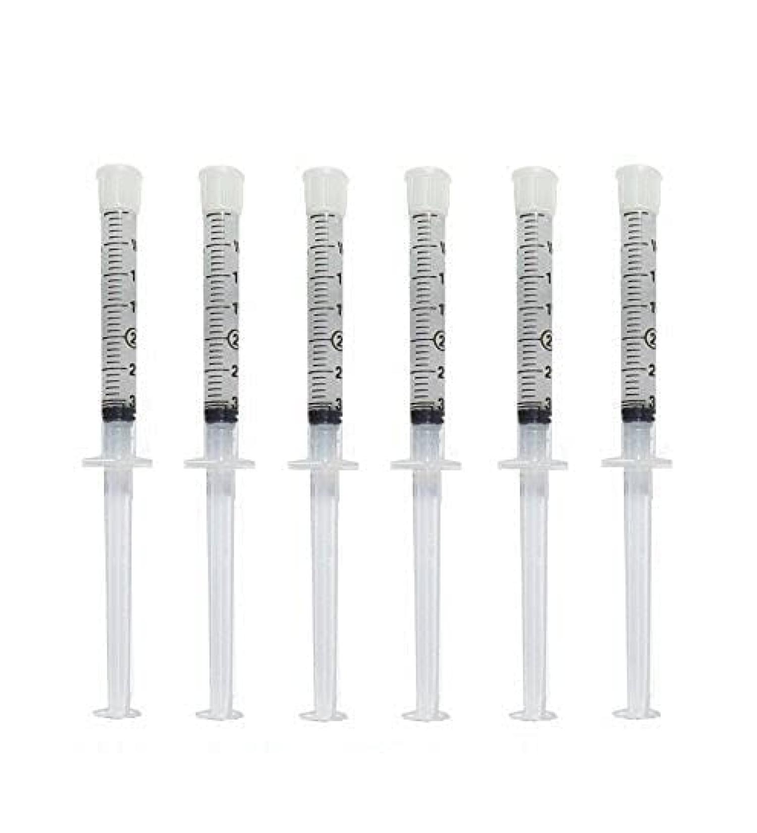 Teeth Whitening Gel 44% Carbamide Peroxide, 6 Tooth Bleaching Gel Syringe Dispensers 6 pcs