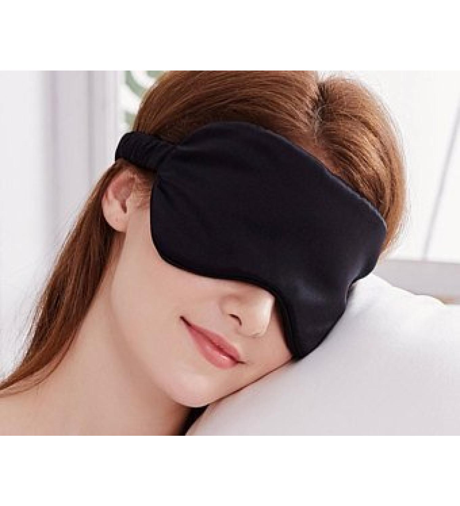 YUNS Advanced Silk Sleep Mask for Sleeping - 19 Momme Mulberry Silk - Big Size 22X10cm - Black - 1pc - Buy Online on GoSupps.com