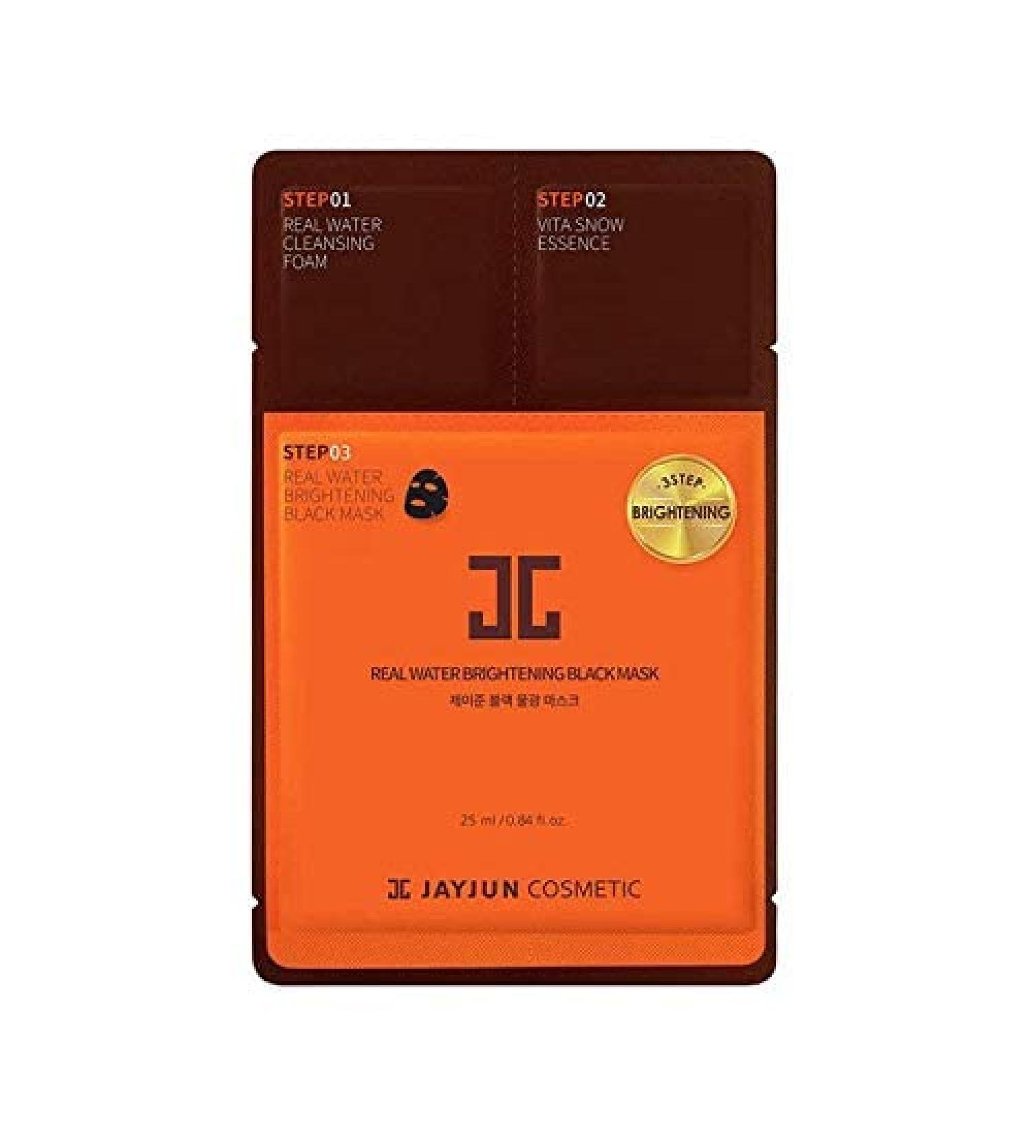 Jayjun Cosmetic Real Water Brightening Black Beauty Mask 3 Step Brightening 1 Set