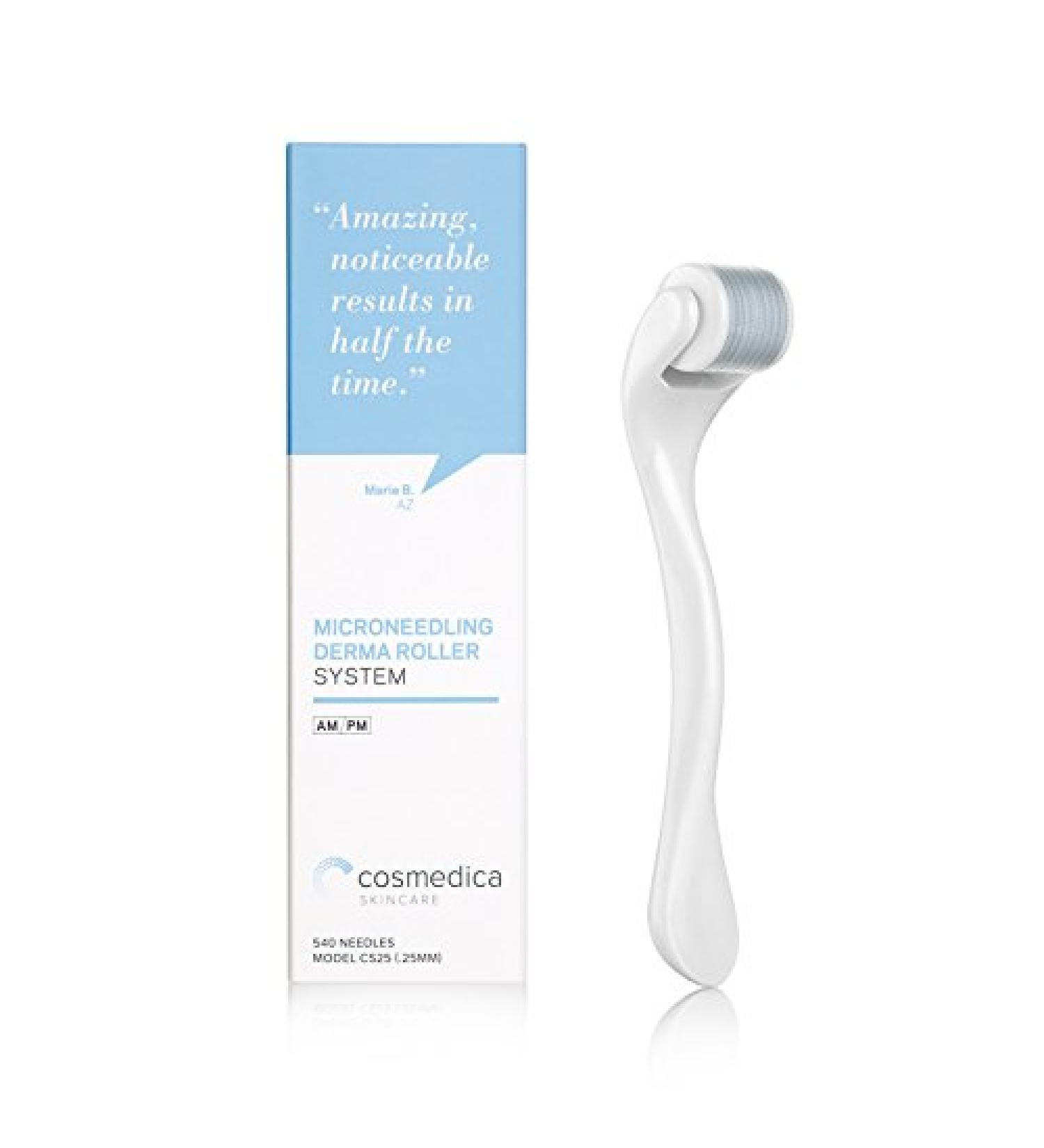 Cosmedica Microneedling Derma Roller for Face 0.25mm - 540 Micro Needles Skin Care Instrument - Buy Online on GoSupps.com