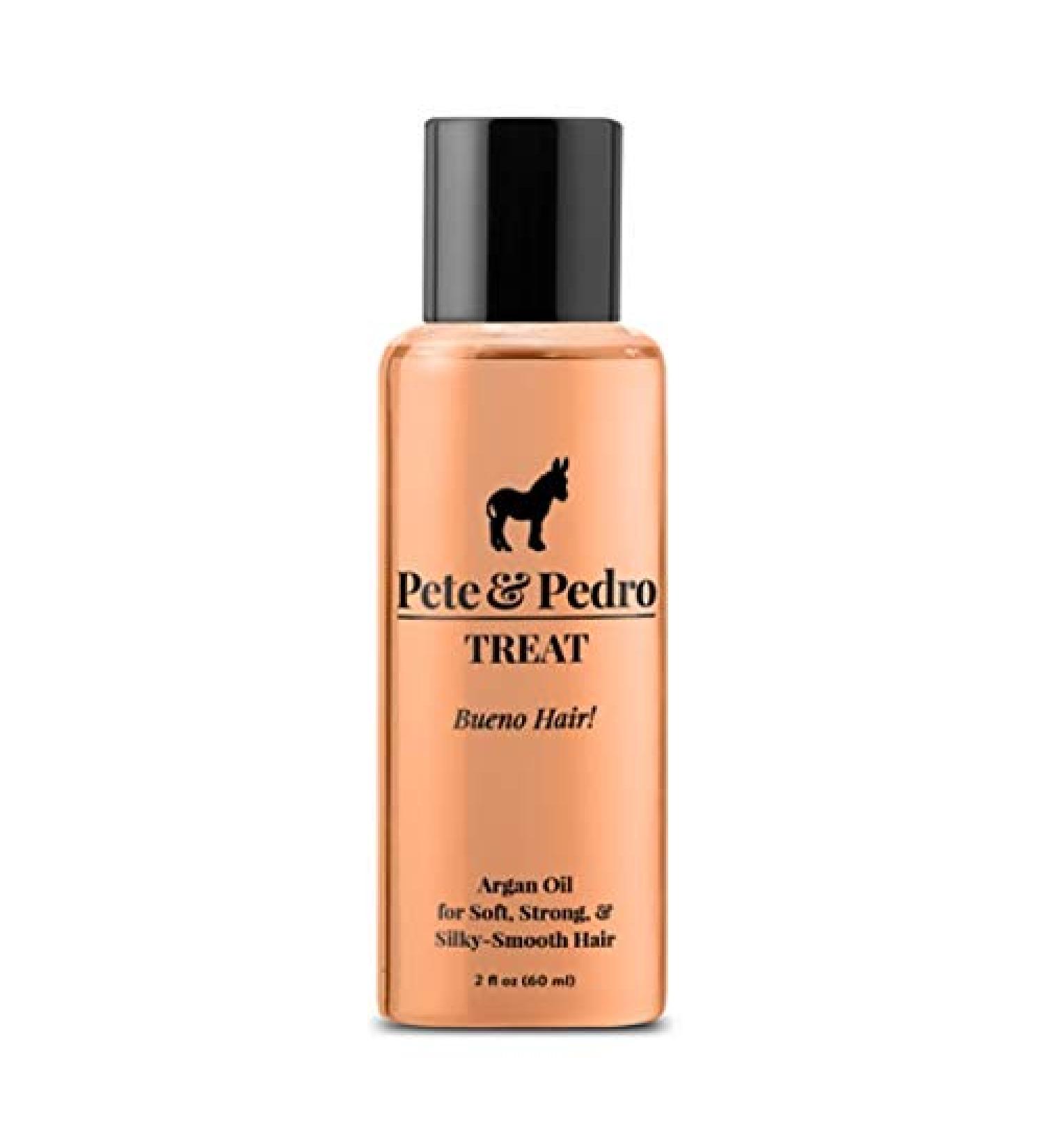 Pete & Pedro TREAT - Argan Oil Hair Treatment 2 oz | Moisturizes & Strengthens for Soft, Frizz-Free Hair | Multi-Purpose Benefits for Dry & Damaged Hair, Skin, Nails & Cuticles | As Seen on Shark Tank - Buy Online on GoSupps.com