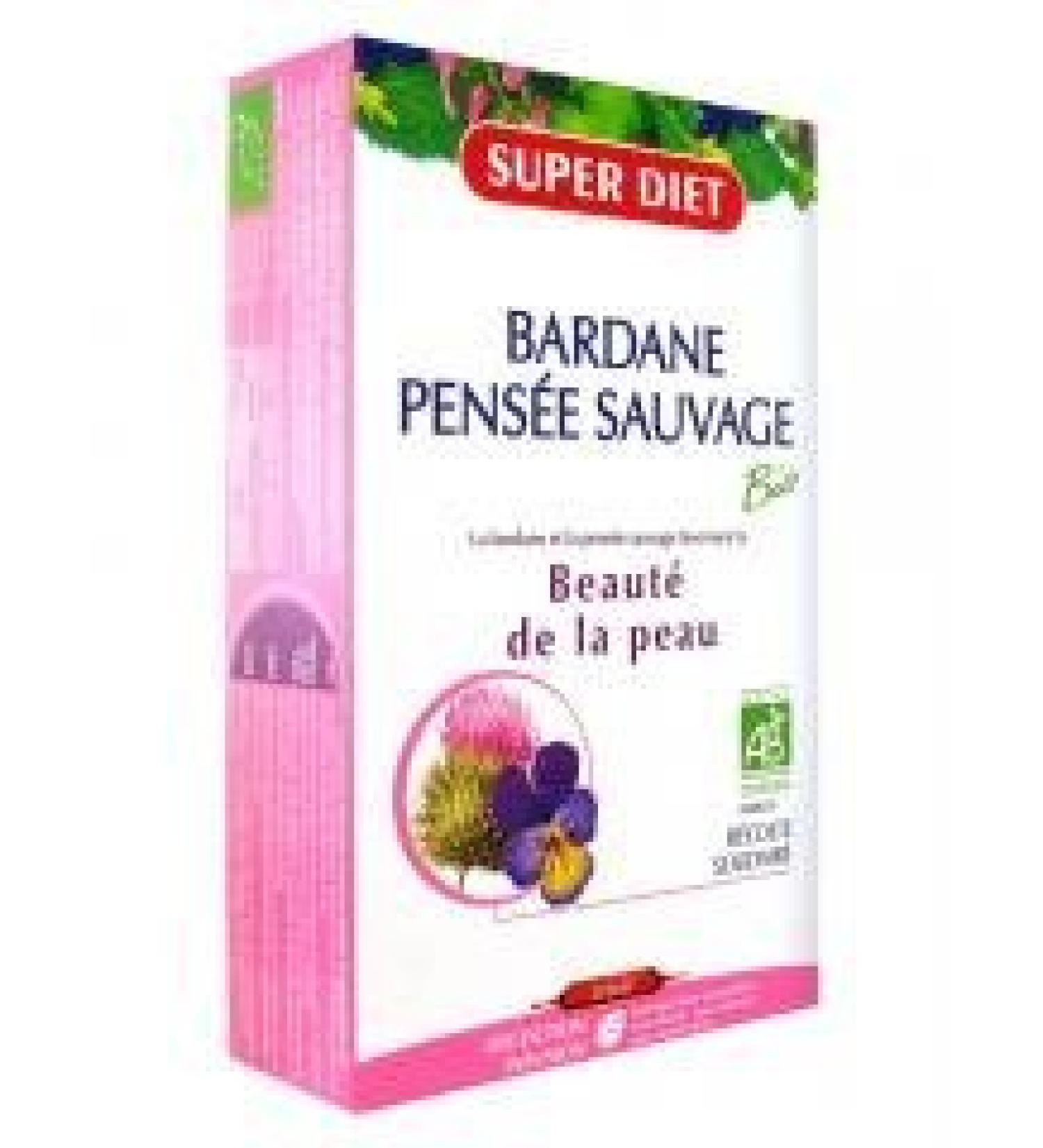 Super Diet Organic Burdock Wild Pansy 20 Phials by Super Diet