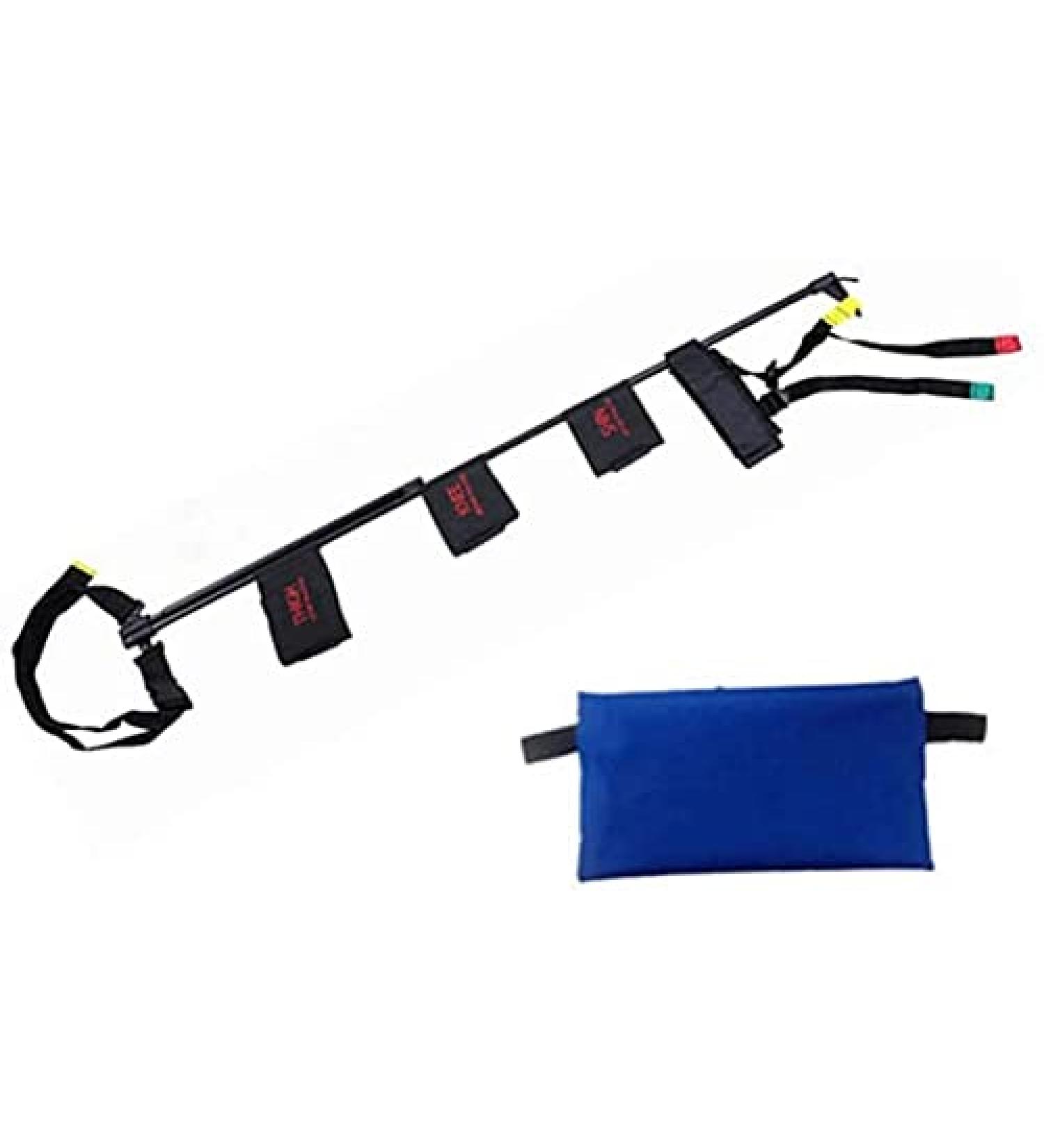 Buy Prujoy Leg Traction Kit - Adult & Child Traction Rail with 4 Leg Belts for Pain Relief | Removable Aluminum & Carbon Fiber Frame - International Shipping Available - Buy Online on GoSupps.com