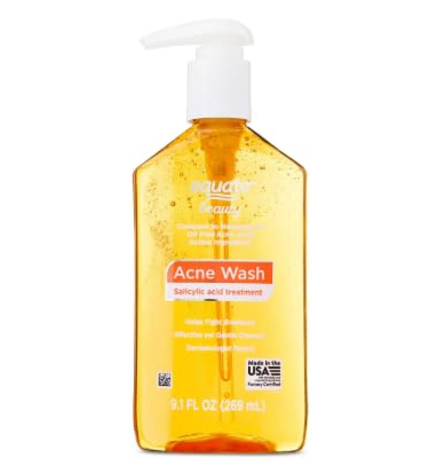 Equate Oil Free Acne Wash with 2% Salicylic Acid for Acne Care 9.1 fl oz