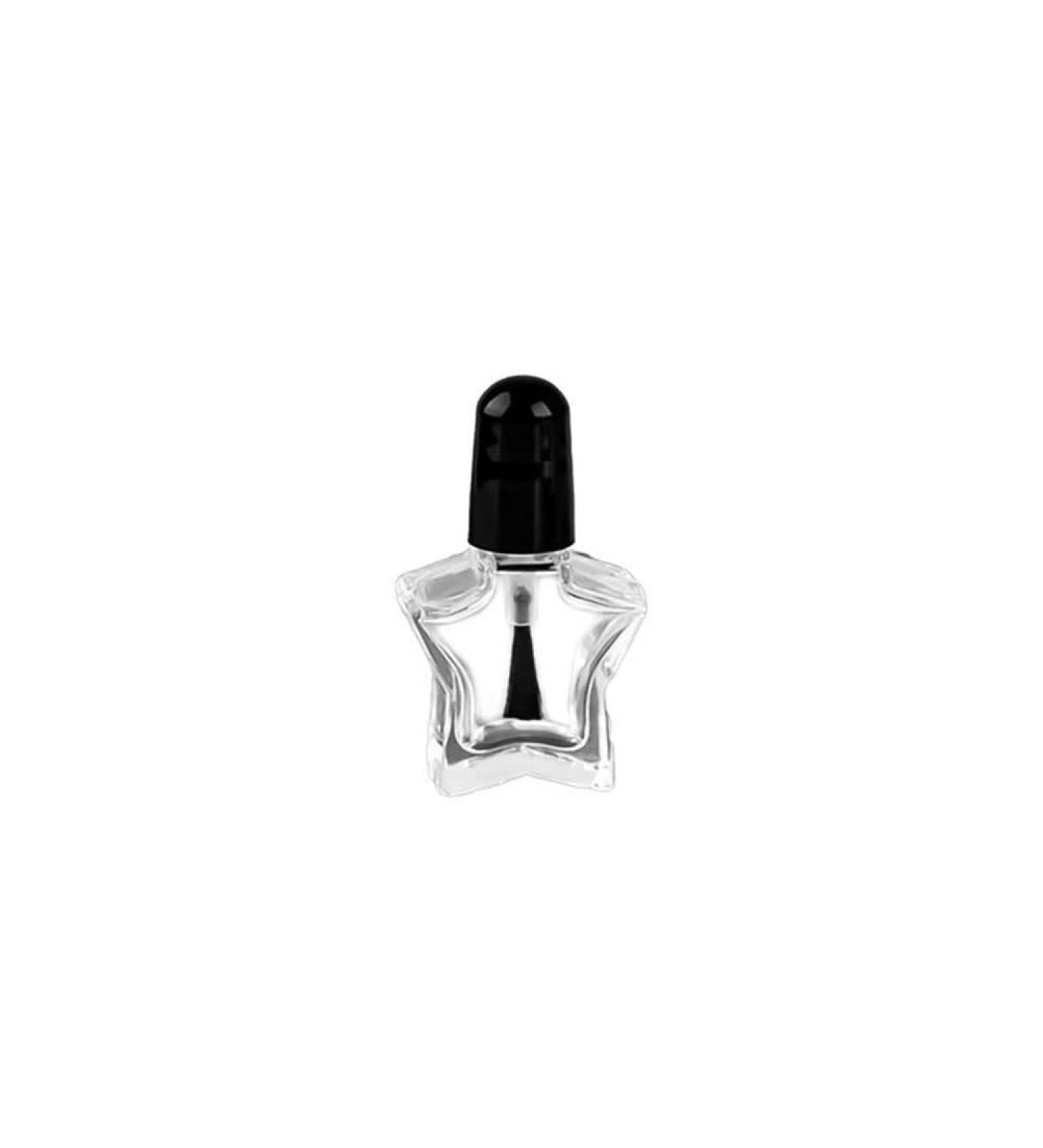 ezqnirk 1PCS Clear Glass Nail Polish Bottle with Brush A-5ml