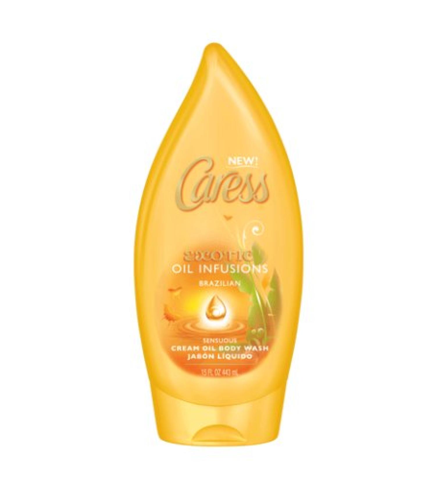 Caress Brazilian Exotic Oil Infusions Body Wash 15-Ounce Bottle (Pack of 3)