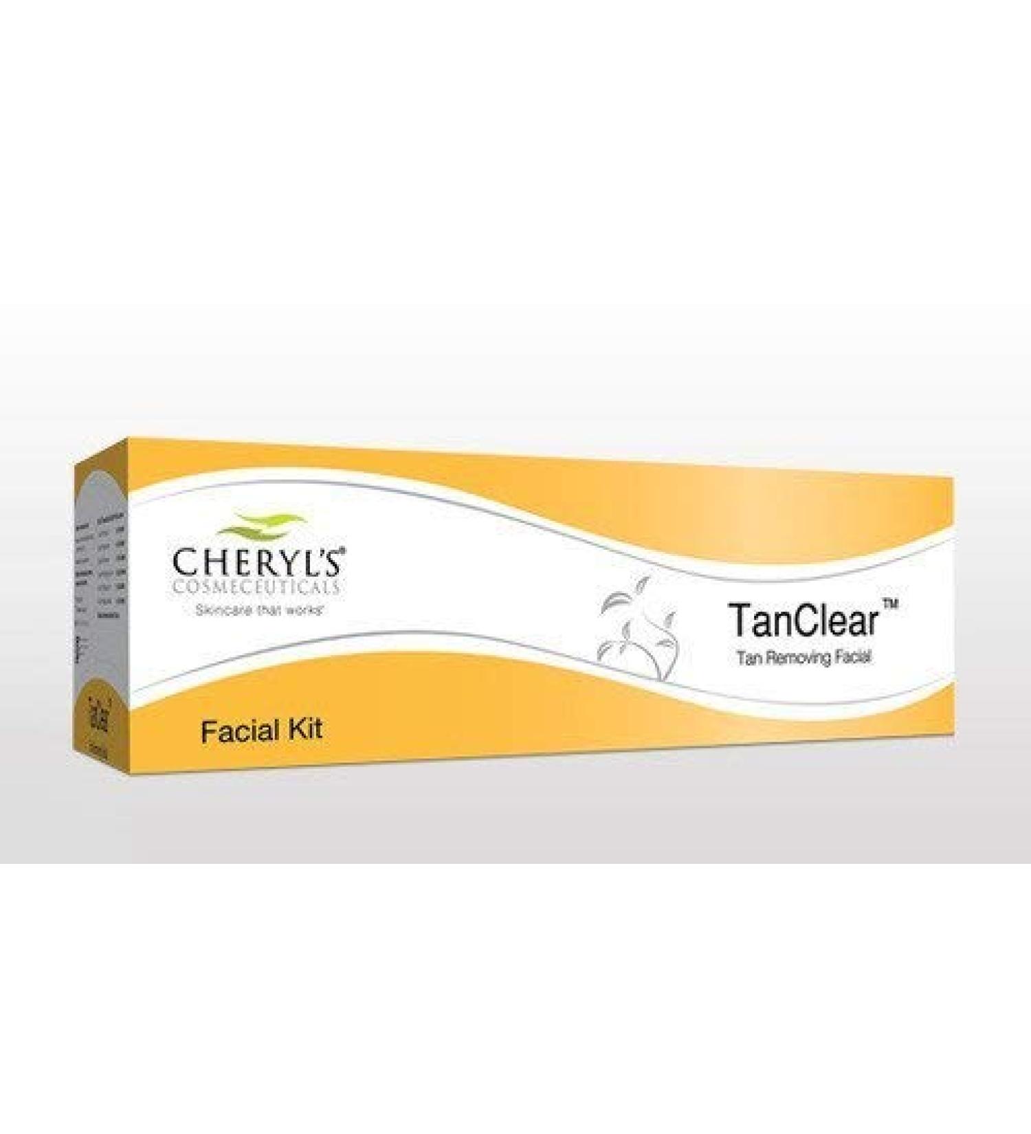 Cheryl'S Tanclear Tan Removing Facial Kit (1 Tanclear Cleansing Gel 3Gx10 Sachets 1 Deep Exfoliator 3Gx10 Sachets 1 Skin Fresher 3Mlx10 Sachets)