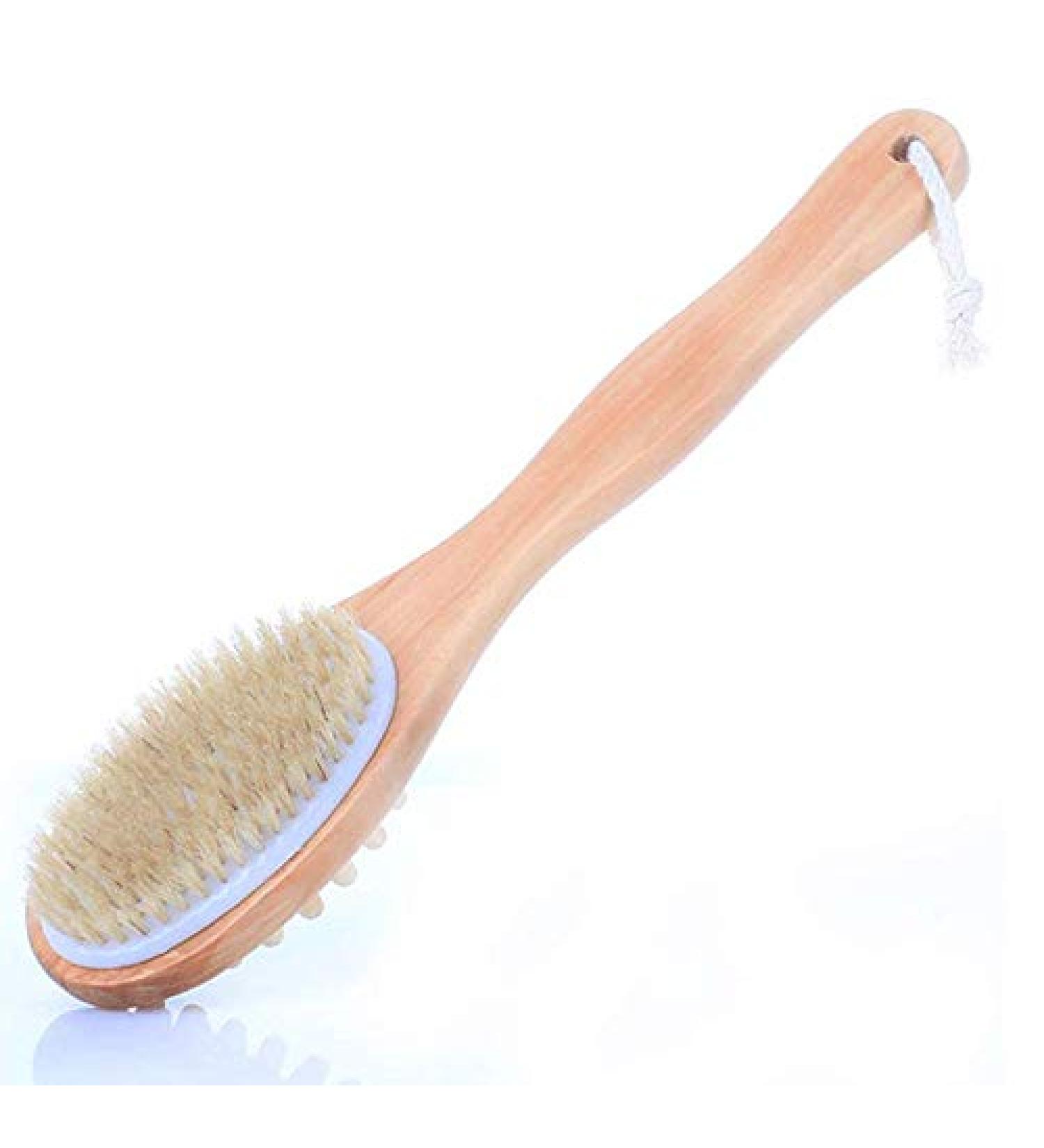 Femcery 16 Inch Long Handle Dry Brushing Body Brush for Back Exfoliation - Buy Online on GoSupps.com