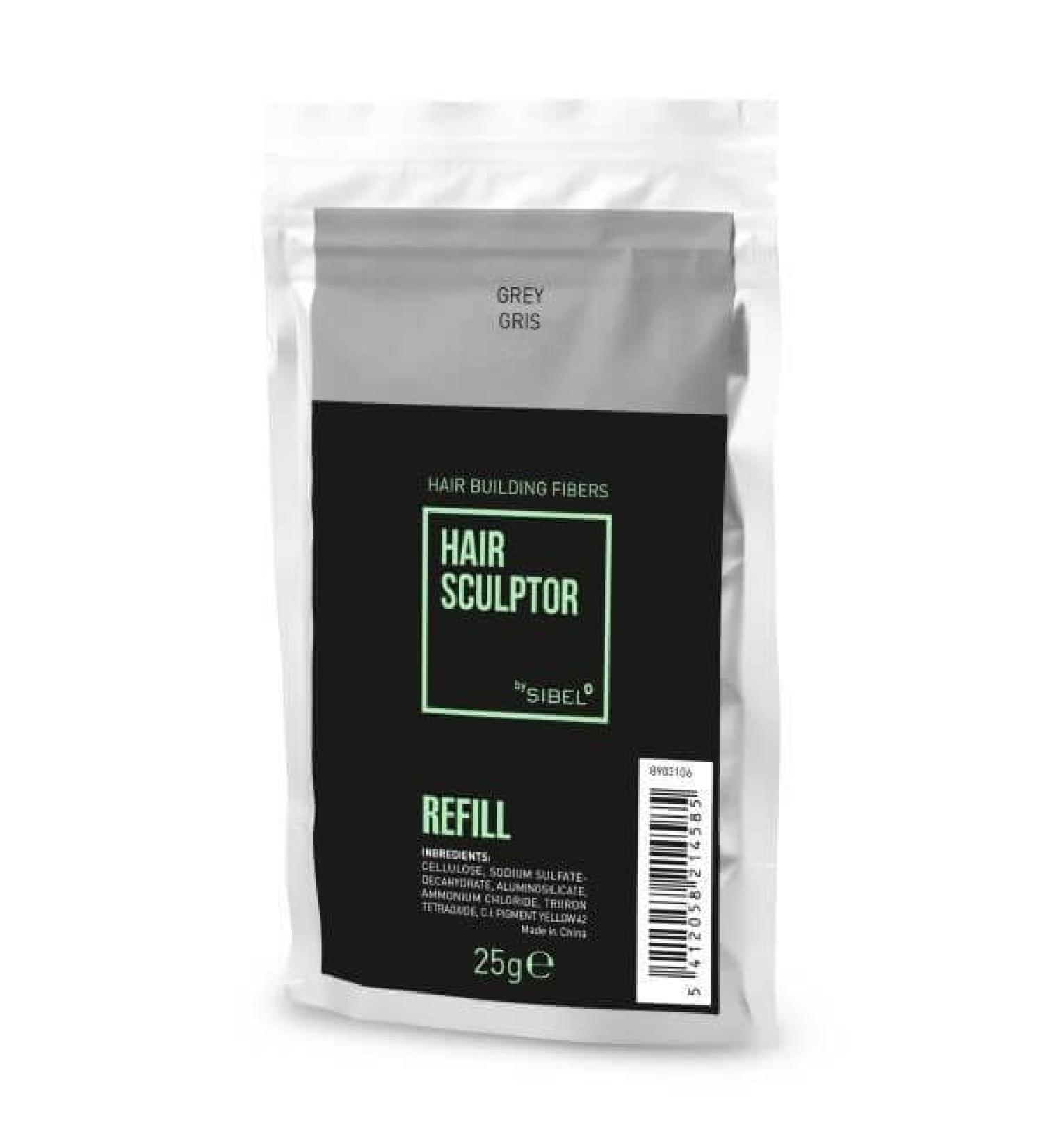 Sibel Hair Sculptor Hair Building Fibers Grey Refill 25gr