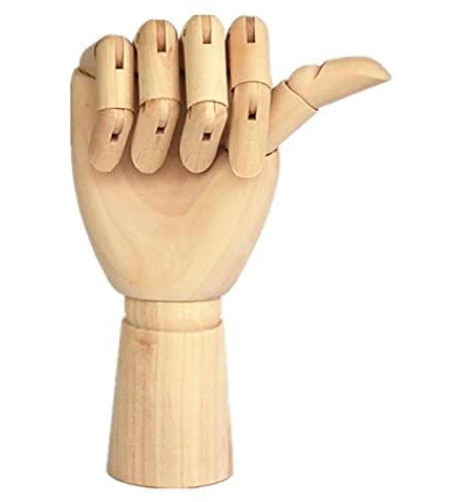 Wooden Articulated Mannequin with Flexible Fingers - 10 Right Hand - Buy Online on GoSupps.com