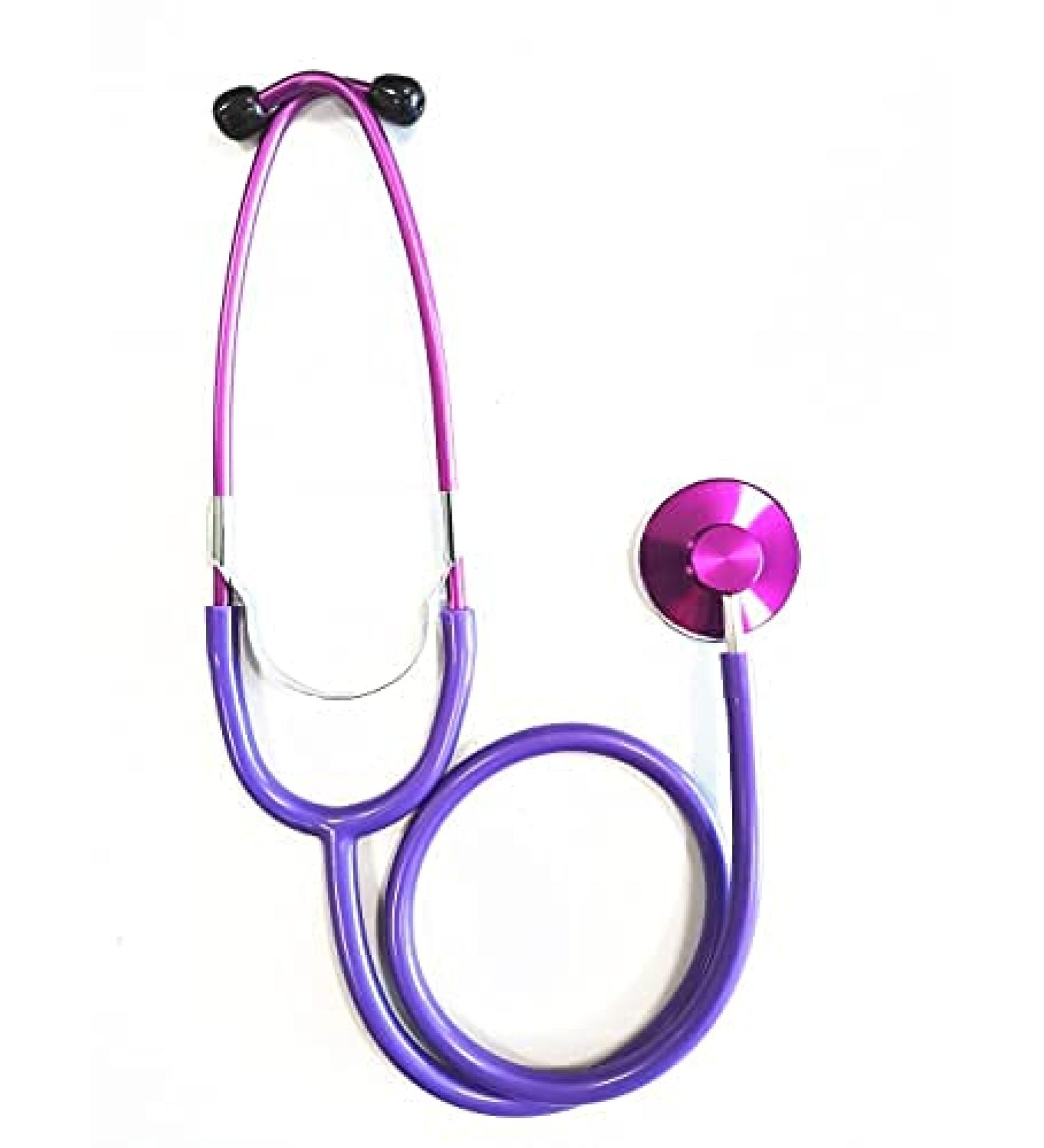 Lightweight Pro Single Head Stethoscope - Ideal for EMT Doctor Nurse Vet and Medical Students (Purle)