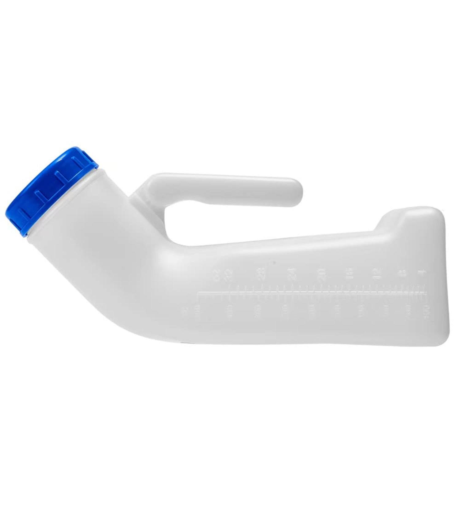 Men's Urinal 1pk - Upgraded 32oz Portable Urine Bottle with Leak Proof Lid for Travel and Bedridden - Pee Collection and Storage Solution (1) - Buy Online on GoSupps.com