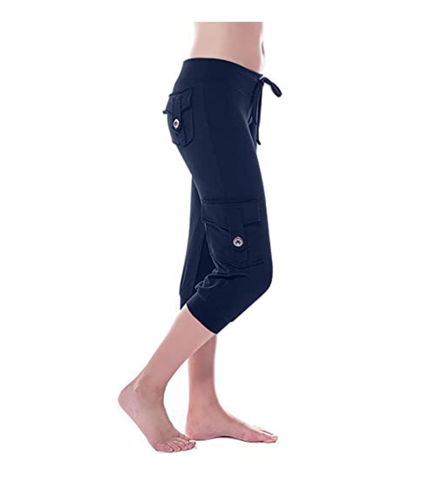 Women's High Waist Flare Cargo Pants with Pockets - Y2K Style | Apendorf Plus Size Jogger Bottoms in Blue - Size Large - Buy Online on GoSupps.com