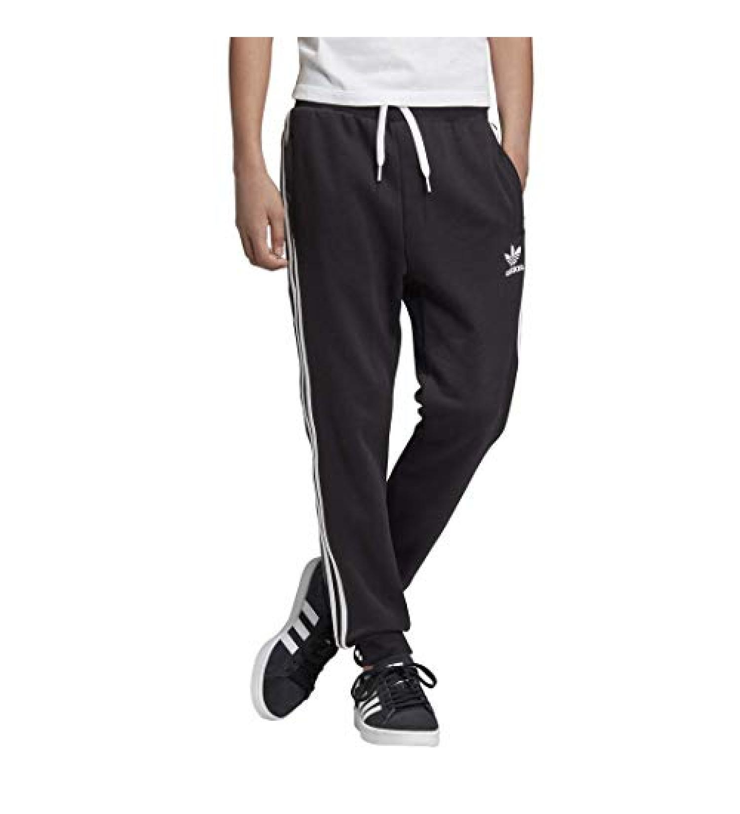 adidas Originals Unisex Kids 3-Stripes Trefoil Pants - Black/White - Size Medium - Buy Online on GoSupps.com