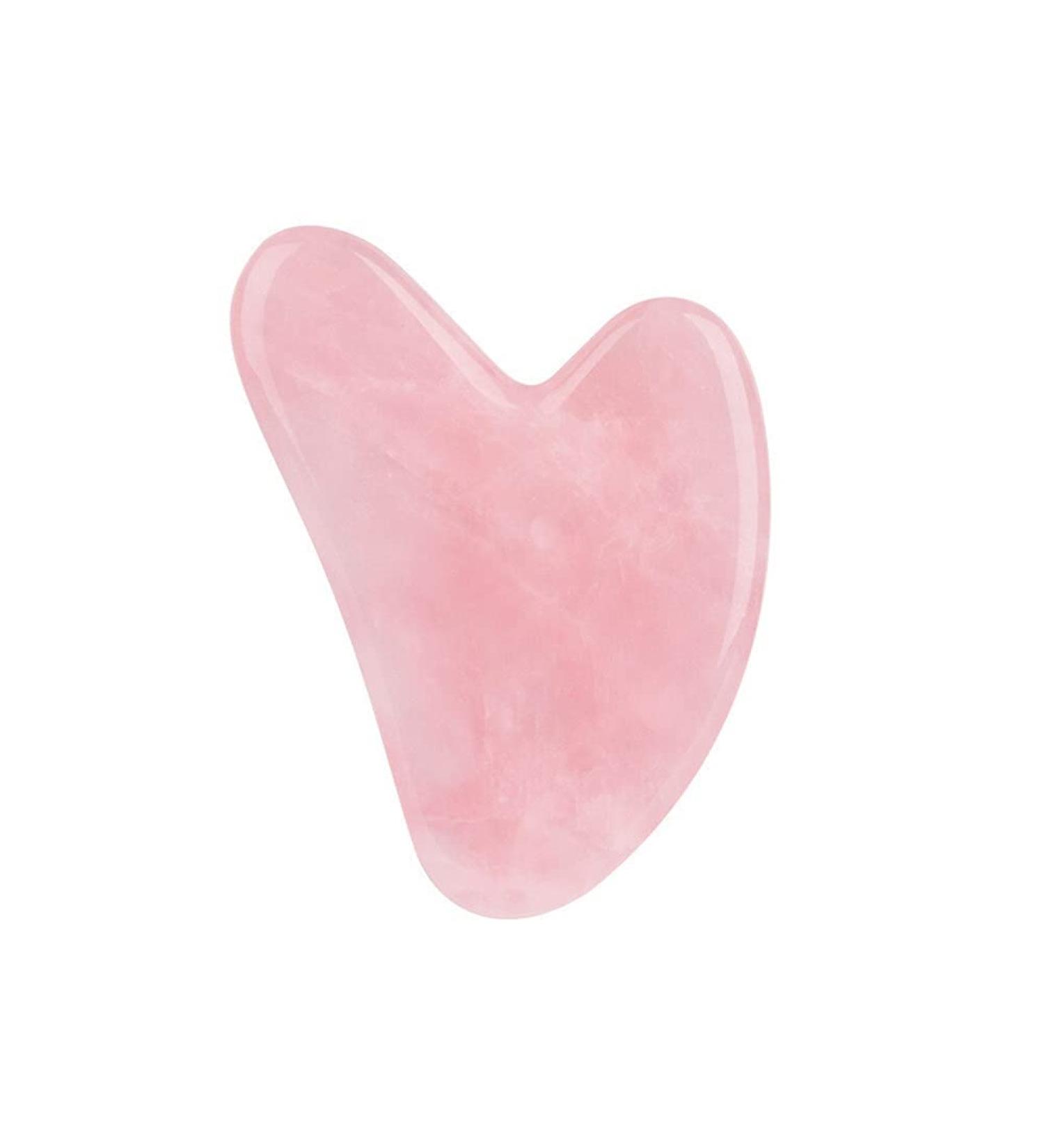 Labdip Rose Quartz Gua Sha Board - Textured Pink Stone for Body & Eye Massage | Acupuncture & Relaxation | International Shipping Available - Buy Online on GoSupps.com