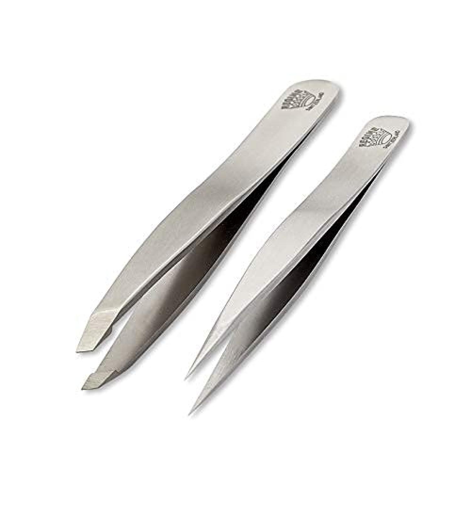 Regine Switzerland Slant Tweezer - Professional Precision Pointed Tweezer for Hair & Splinter Removal - Buy Online on GoSupps.com