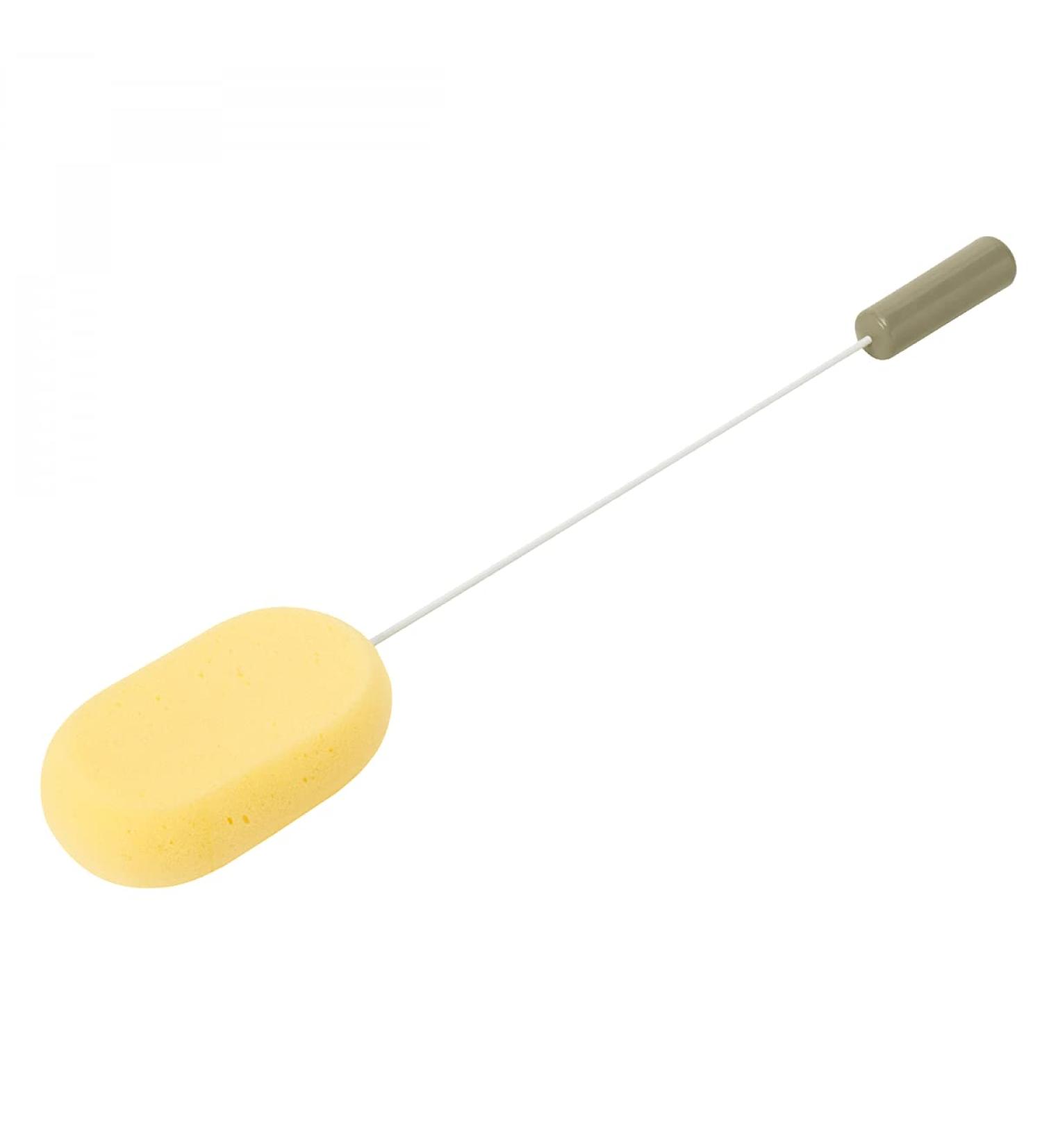 HOMECRAFT Long Handled Sponge Bendable Shower Sponge with Flexible Handle Back Scrubber Bathroom Aid Back Scrubber Mobility Aid 61cm Long Handled Sponge Single