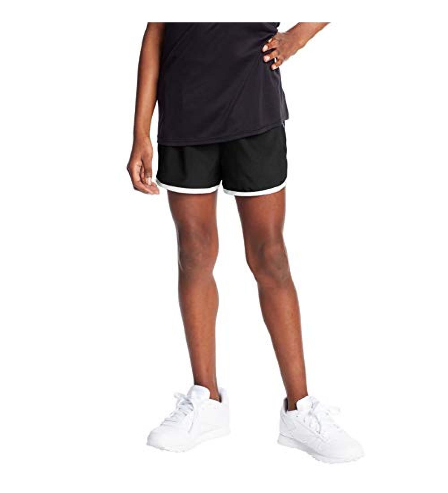C9 Champion Girls' 2 Woven Running Shorts - Medium Ebony/True White - Buy Online on GoSupps.com