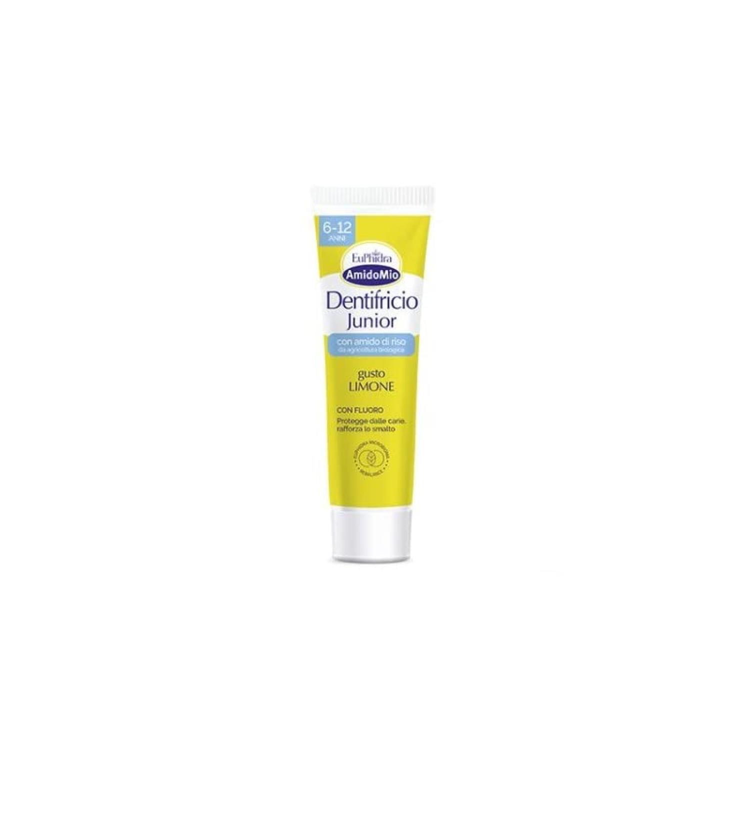 Euphidra EUPHIDRA AMIDOMIUM DENTIFRICE JUNIOR 6-12 YEARS 50 ML Protects Against Cavities Strengthens Enamel