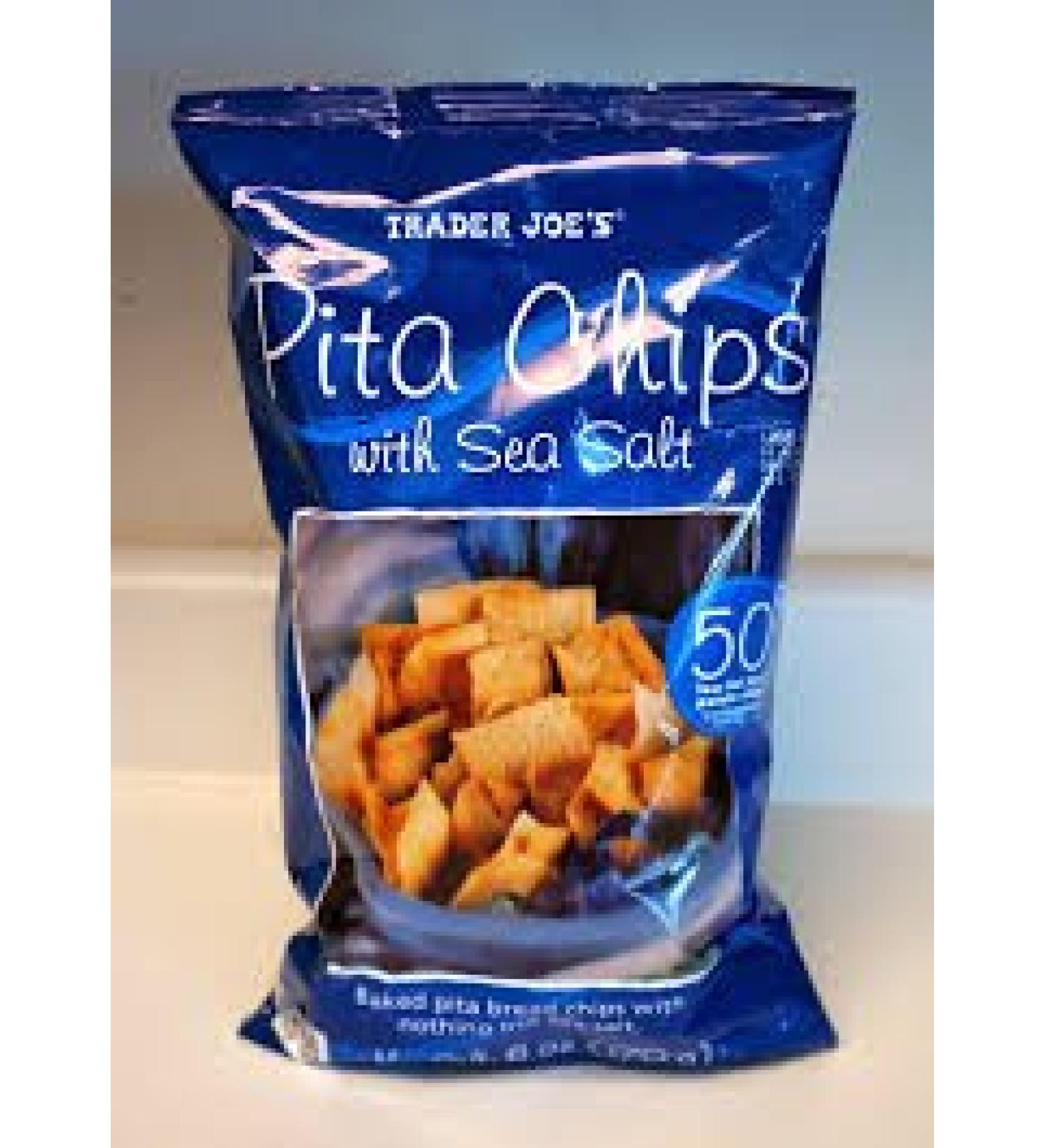 Trader Joe's Pita Chips With Sea Salt ( pack of 1)