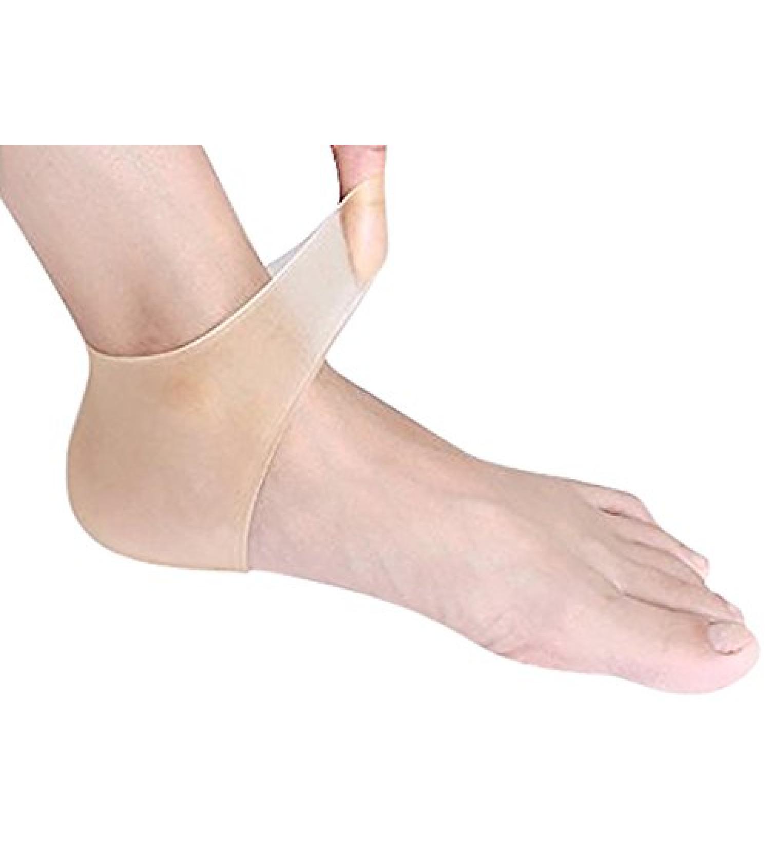 Athlete Inspired Cushioned Shock Absorbing Heel Gel Pad for Ladies 2 Pair Nude