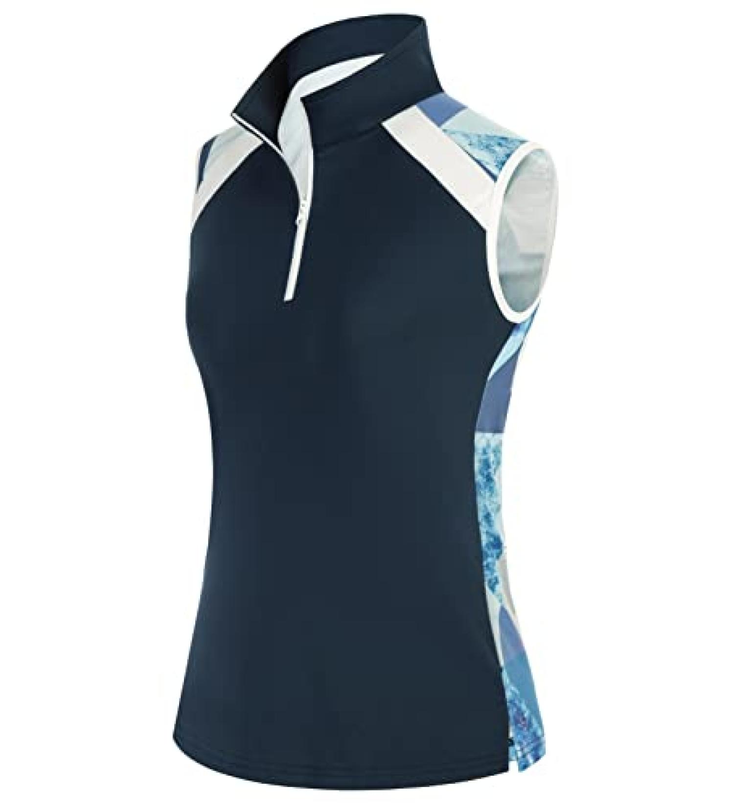 JACK SMITH Women's Sleeveless Golf Polo Shirt Dri-Fit Collared - Navy Blue, Small - Buy Online on GoSupps.com