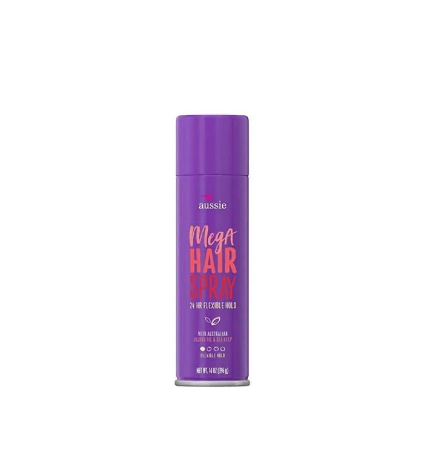 A ussie Hairspray Mega Flexible Hold 14 oz Clear