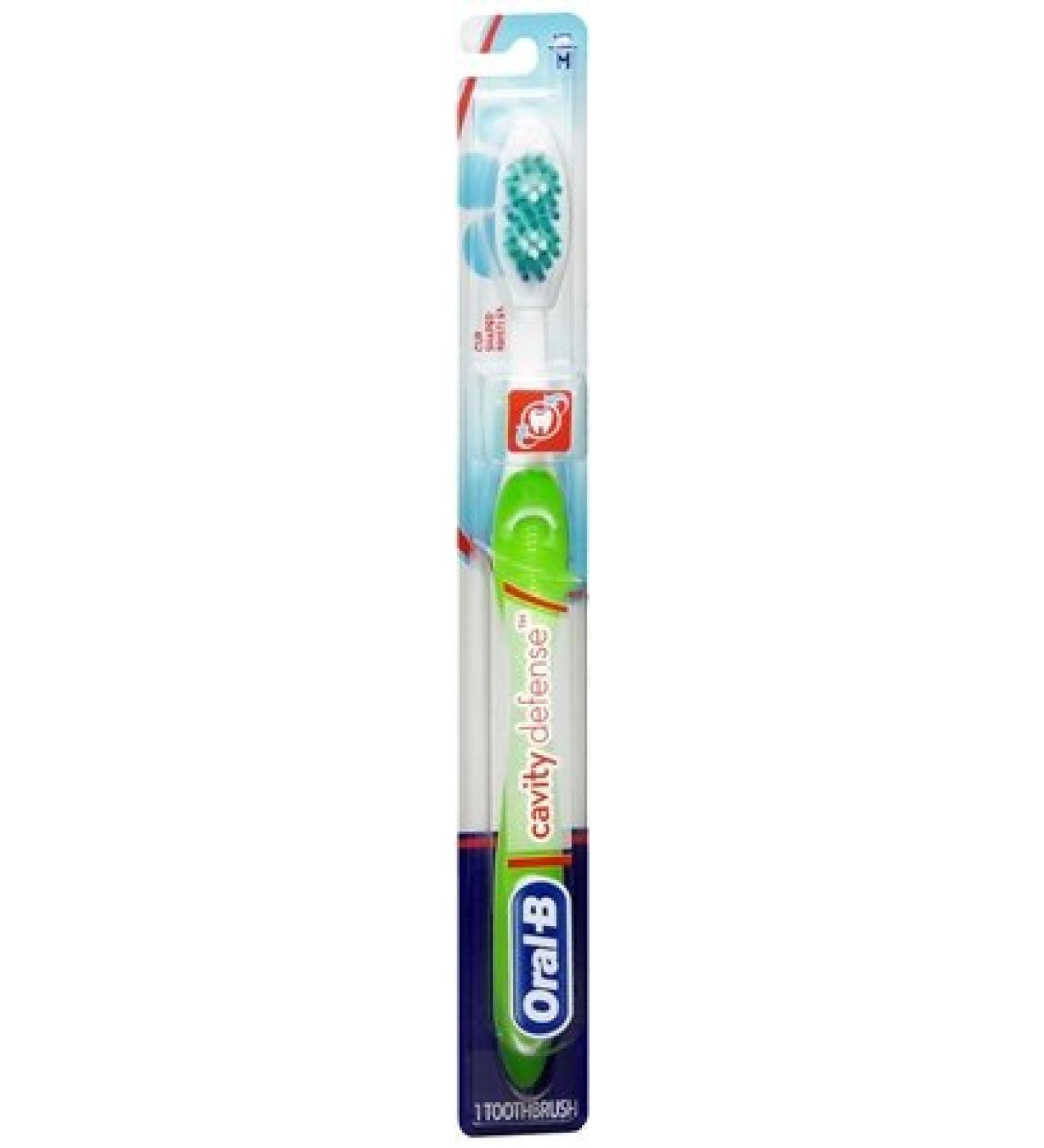 Oral-B Cavity Defense Medium Toothbrush Mixed Colors (Pack of 12)