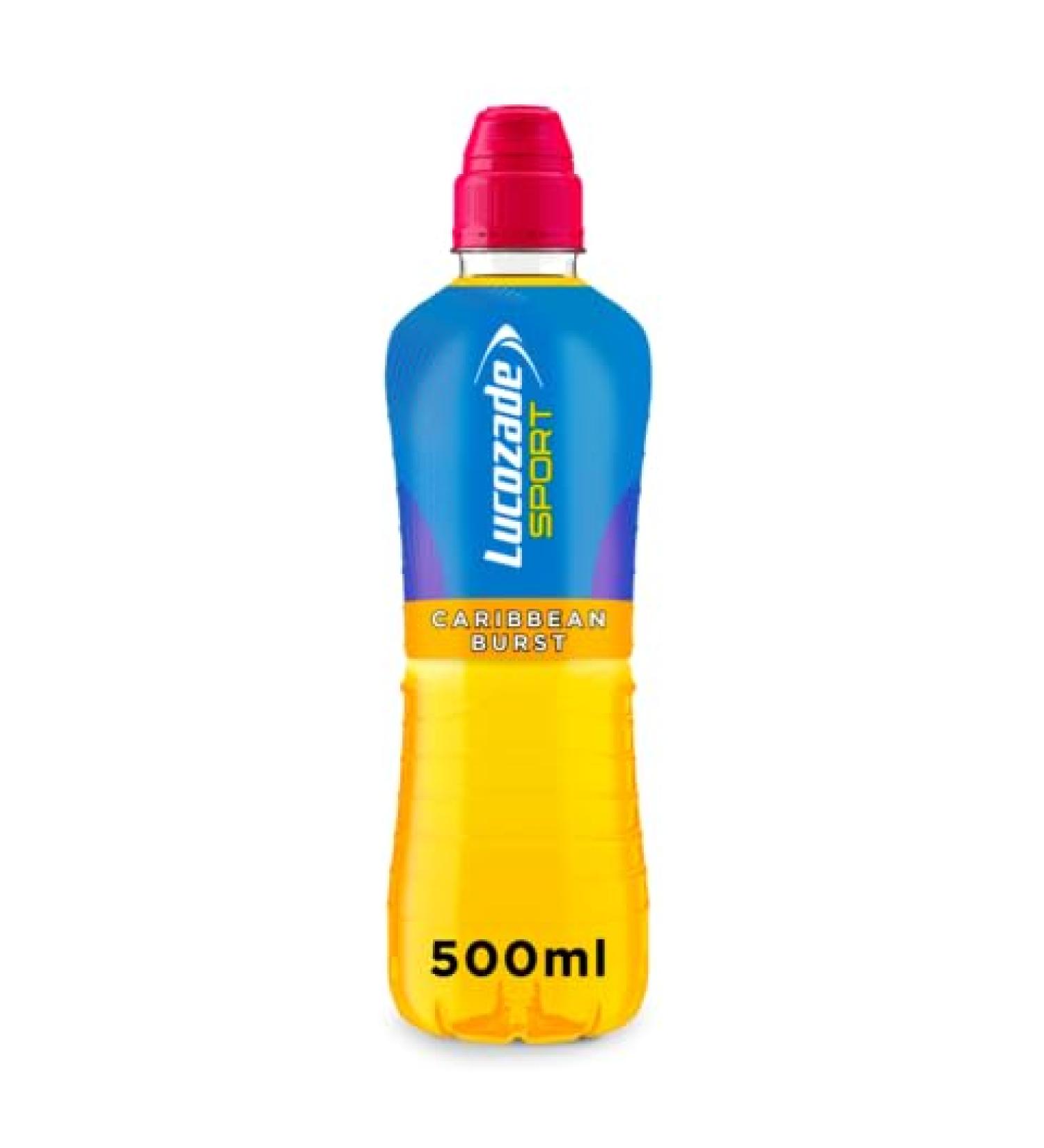 Lucozade Sport Isotonic Energy Drink 24x500ml (Caribbean Burst) Caribbean Burst 500 ml (Pack of 24)