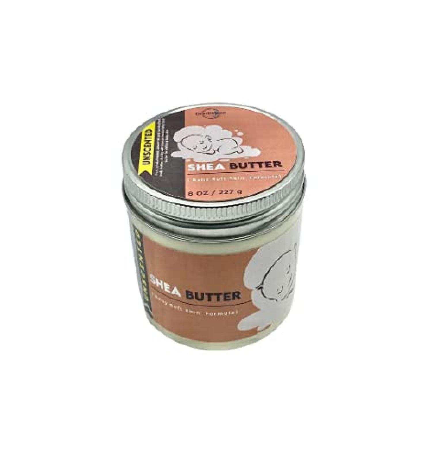 Unscented Handcrafted Shea Body Butter for Babies | 8 oz - Nourishing Natural & Safe for Sensitive Skin - Buy Online on GoSupps.com