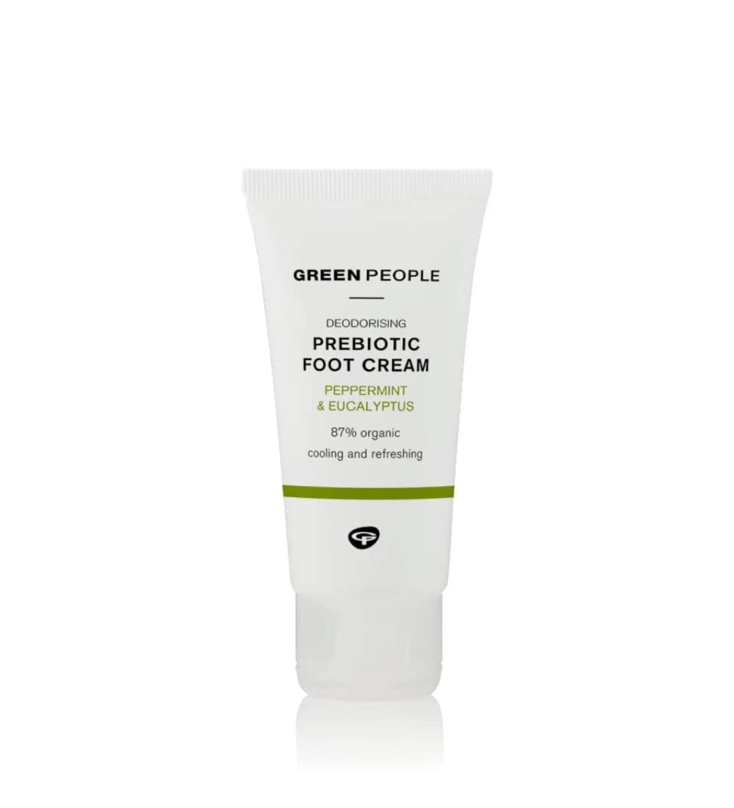 Green People Prebiotic Foot Cream 50ml | Natural Cooling Peppermint Deodorant | Paraben-Free Vegan & Cruelty-Free Bio Foot Deodorant - Buy Online on GoSupps.com
