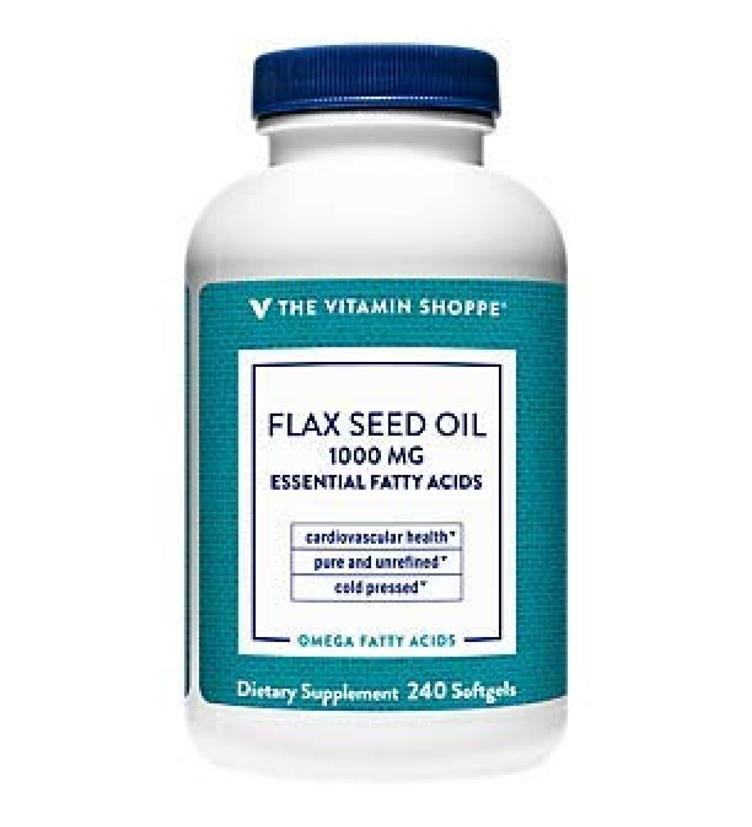 Certified Organic Flax Seed Oil 1000MG Softgels - Cardiovascular Support, Unrefined & Pesticide Free - Buy Online on GoSupps.com