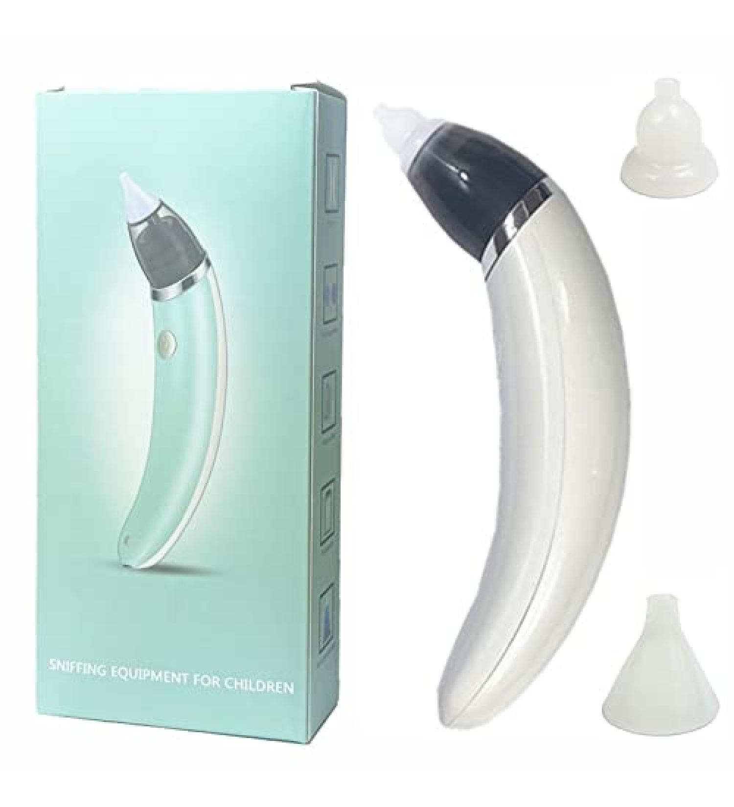 White Electric USB Rechargeable Baby Nasal Aspirator | Safe & Easy Nose Cleaner - Buy Online on GoSupps.com