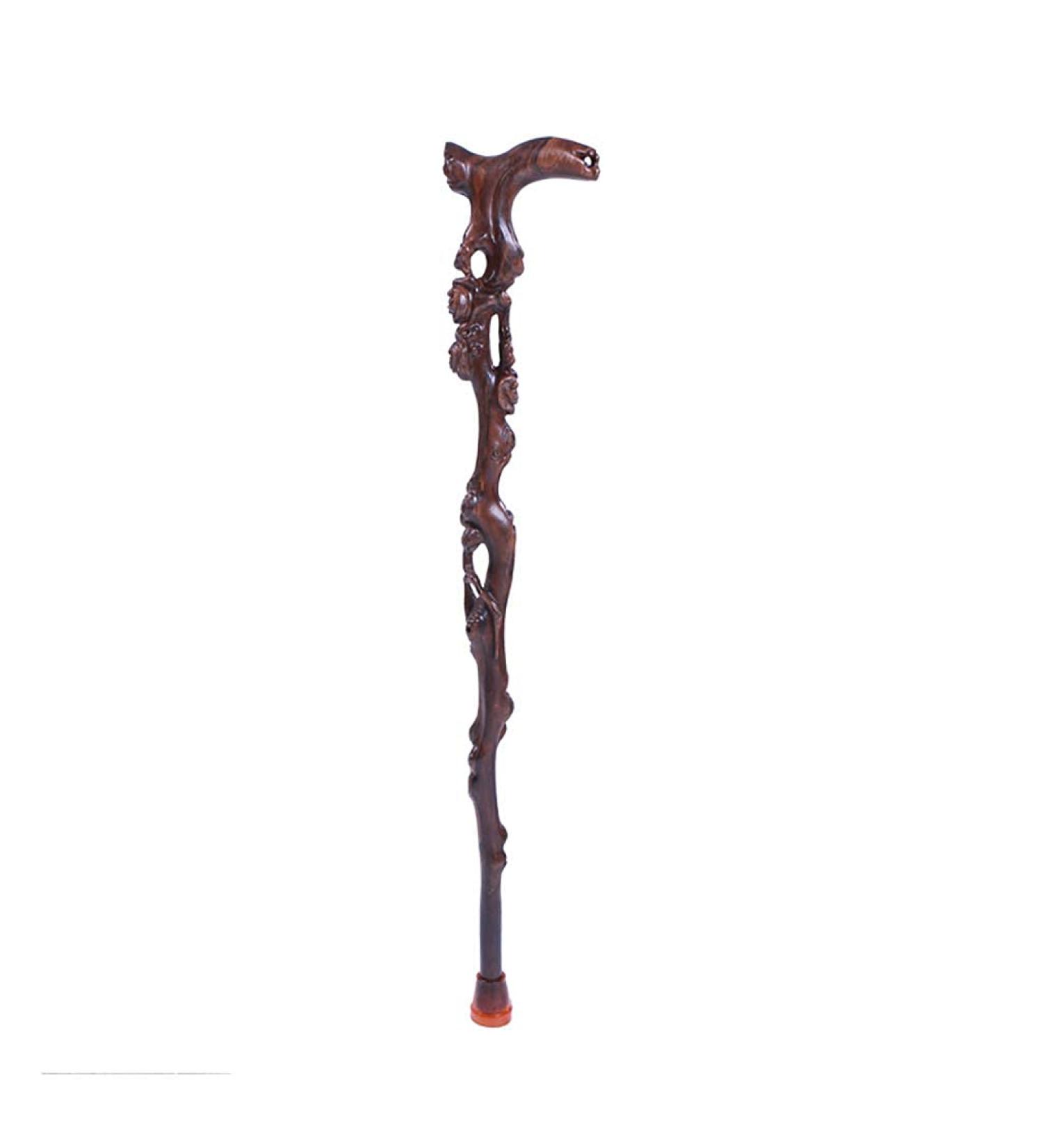 Cane Elderly Crutches Solid Wood Walking Stick Black and Ebony Hollow Carving 89cm Long Available as Needed Truncated by Yourself beautiful scenery - Buy Online on GoSupps.com