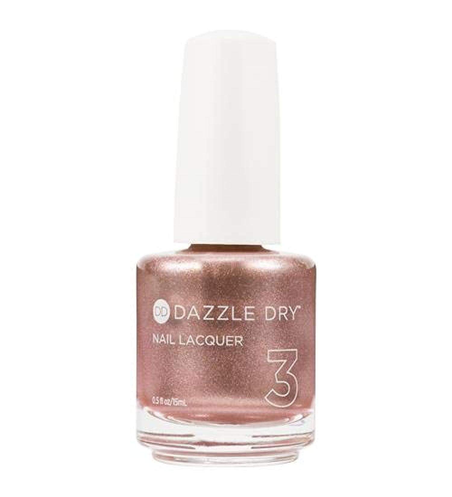 Dazzle Dry Nail Lacquer - Starstruck Rose Gold Metallic (0.5 fl oz) - Buy Online on GoSupps.com
