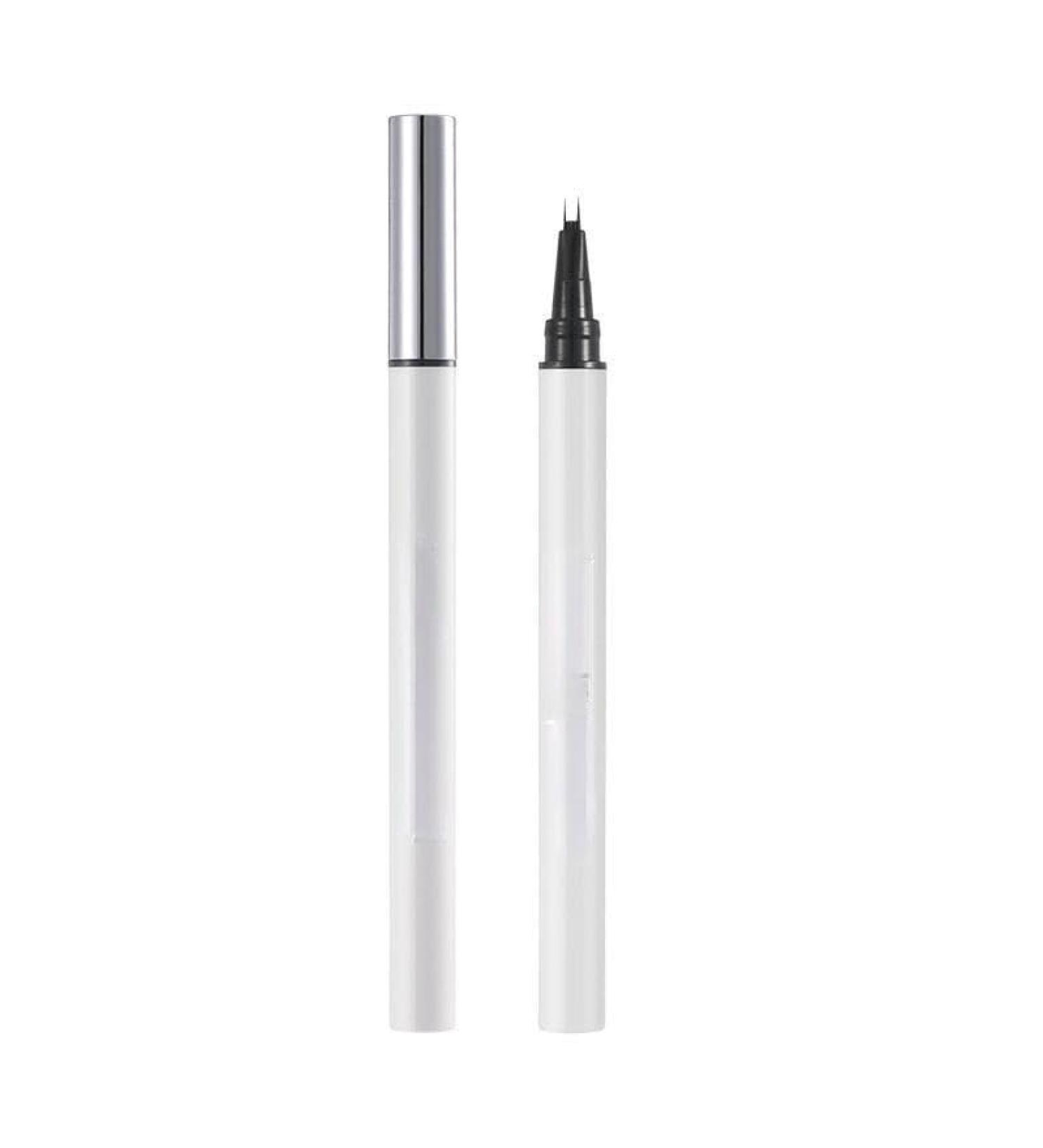 BADALO Extremely fine waterproof eyeliner ultra-thin long-lasting smudge-proof coated pen for beginner women pink eyeliner pen (Size: 1 Black)