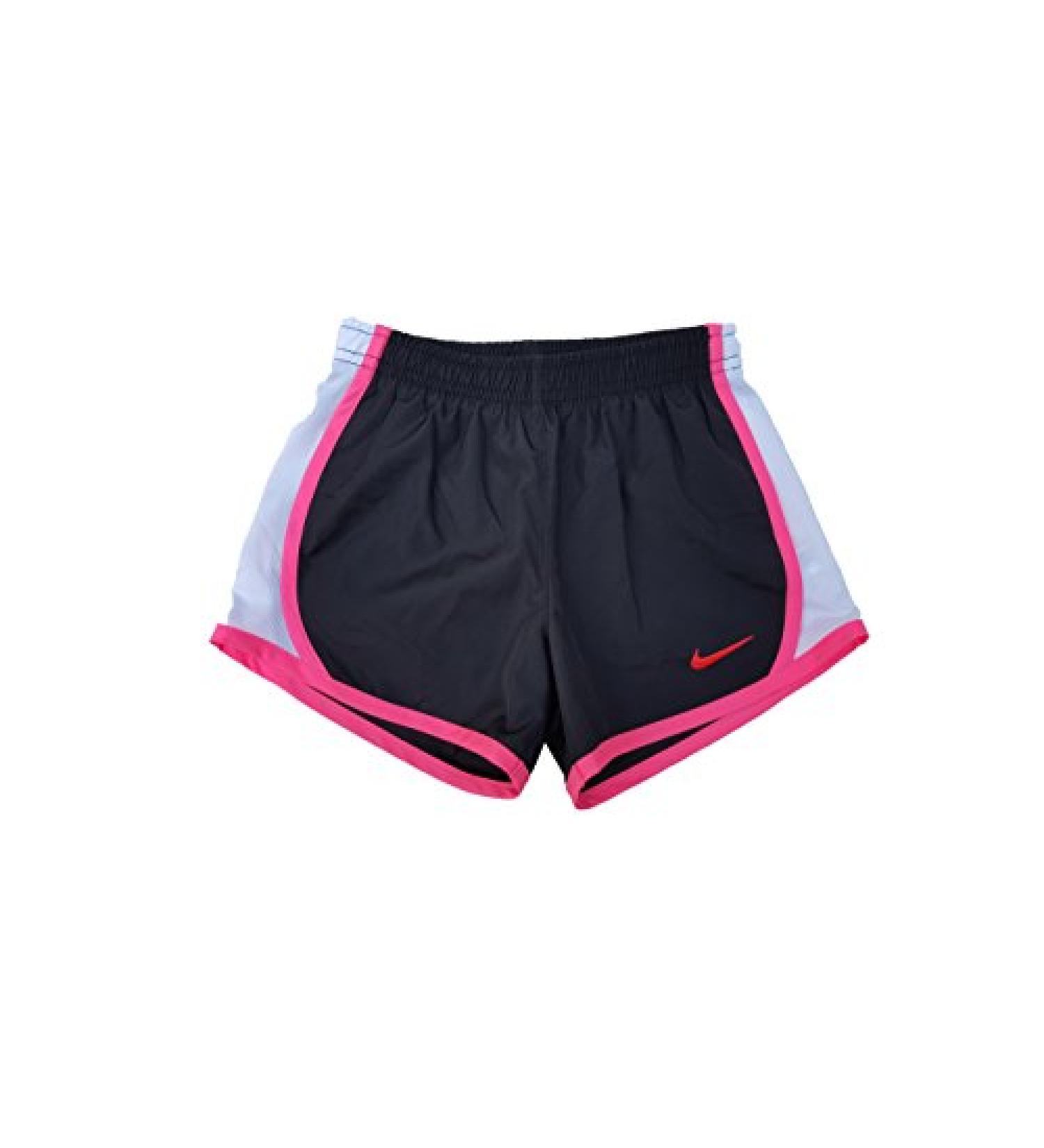Nike Girls Performance Shorts (6X, Black/Hyper Pink)