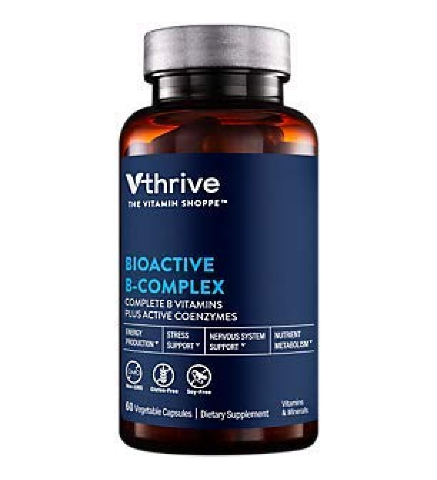 Vthrive Bioactive B-Complex - Energy Boosting Vitamin B with Coenzymes (60 Capsules) - Buy Online on GoSupps.com