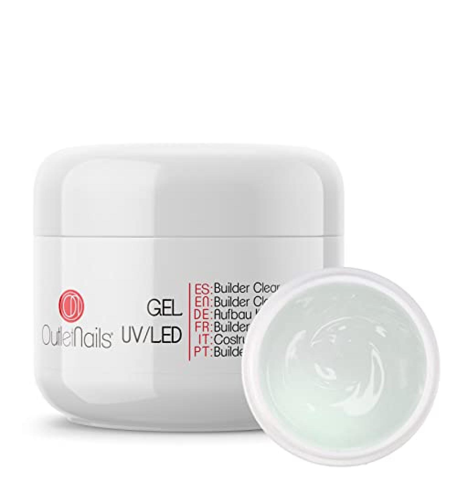 Buy UV Builder Gel Transparent 50ml - UV & LED Compatible | Clear Builder Gel - Outlet Nails - Buy Online on GoSupps.com