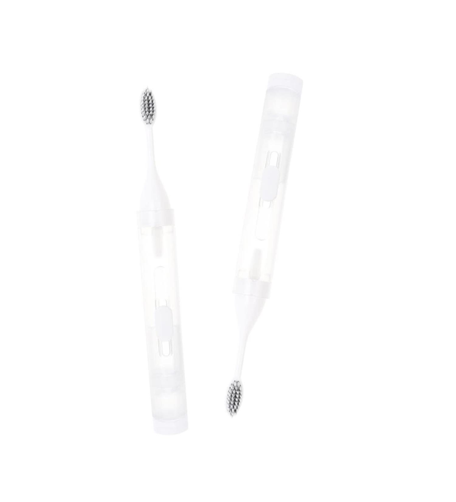 Mobestech Children's Portable Toothbrush Set - 2PC Mini Travel Soft Bristle Toothbrushes for Kids & Adults | Perfect Hiking & Travel Companion - Buy Online on GoSupps.com