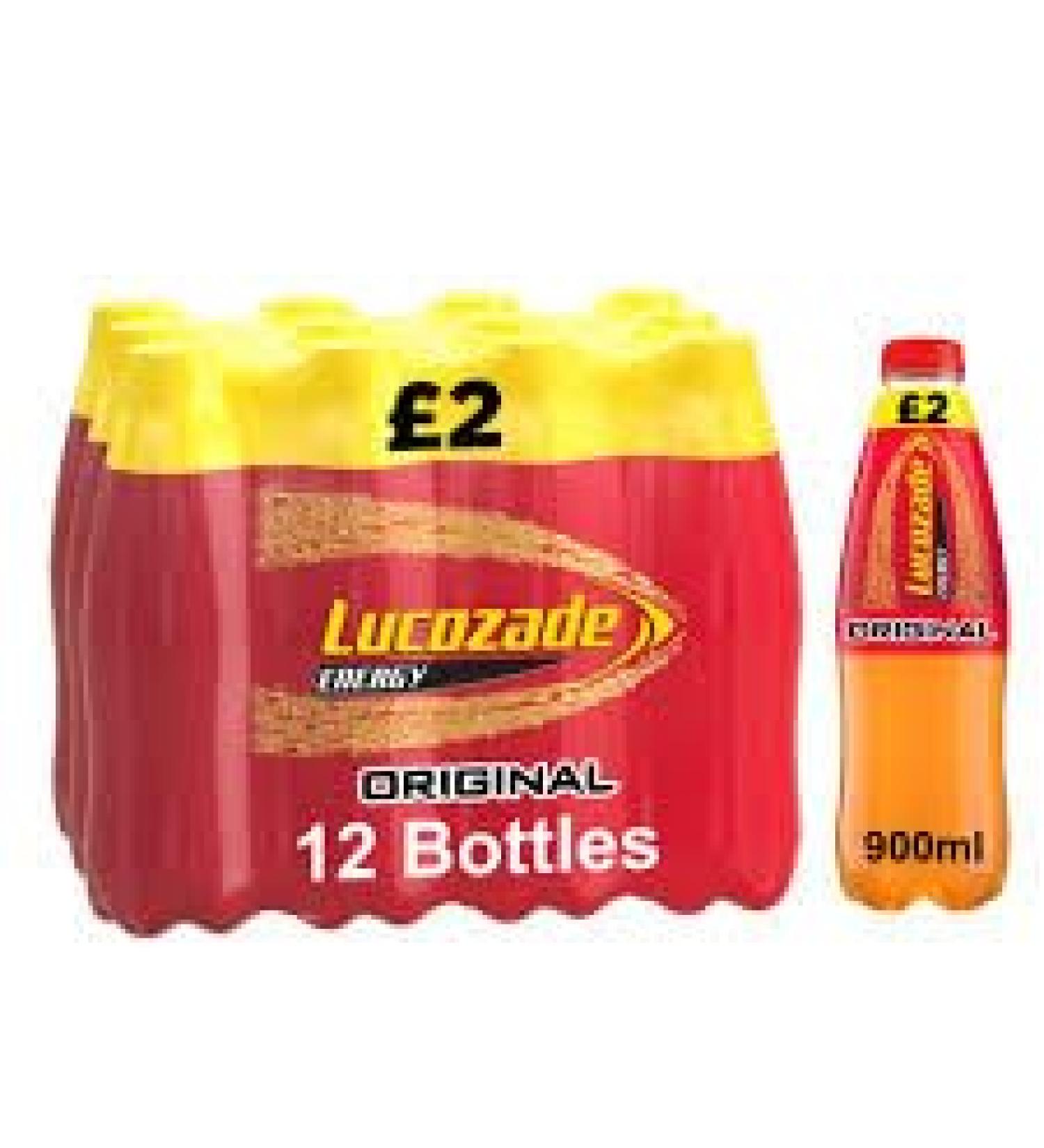 Lucozade Energy New Stock 12 x 900ml (Original)