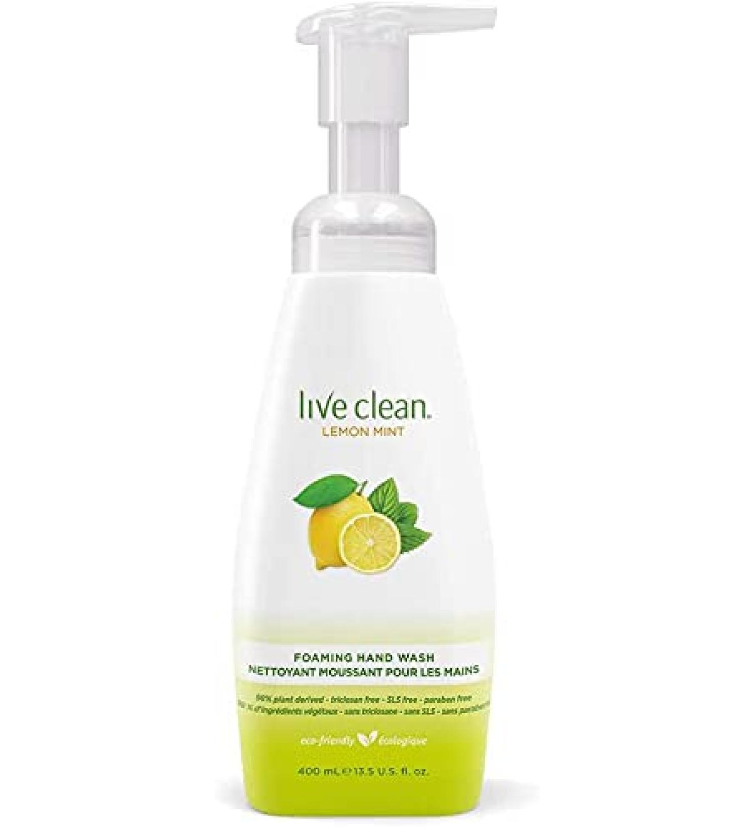 Live Clean Foaming Hand Wash Lemon Mint 400 mL 4 Count 400 ml (Pack of 4) - Buy Online on GoSupps.com